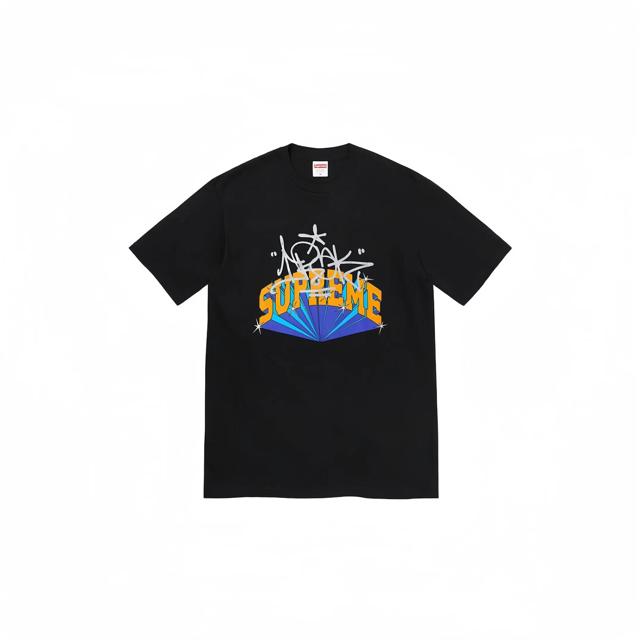 #S79 P110💰 Supreme FW22 Week 5 IRAK Arc Tee Logo letter printed round neck short-sleeved T-shirt. The same style for men and women is made of 260g combed cotton double yarn. From fabrics to accessories, all three standards are complete and follow ZP. Imported Matsui company's slurry printing will never crack. The whole piece is made of three-needle five-thread technology. The neckline-shoulder seam-sleeve seam is double-lined, which looks more three-dimensional and textured.) The same process as the original version, classic version Feel free to compare zp. The whole piece adopts three-needle five-thread craftsmanship. The neckline-shoulder seam-sleeve seam is double-threaded, which looks more three-dimensional and textured.) It has the same craftsmanship as the original original, classic version. Color: black, brown, gray, yellow, white. Size: S M L XL XXL