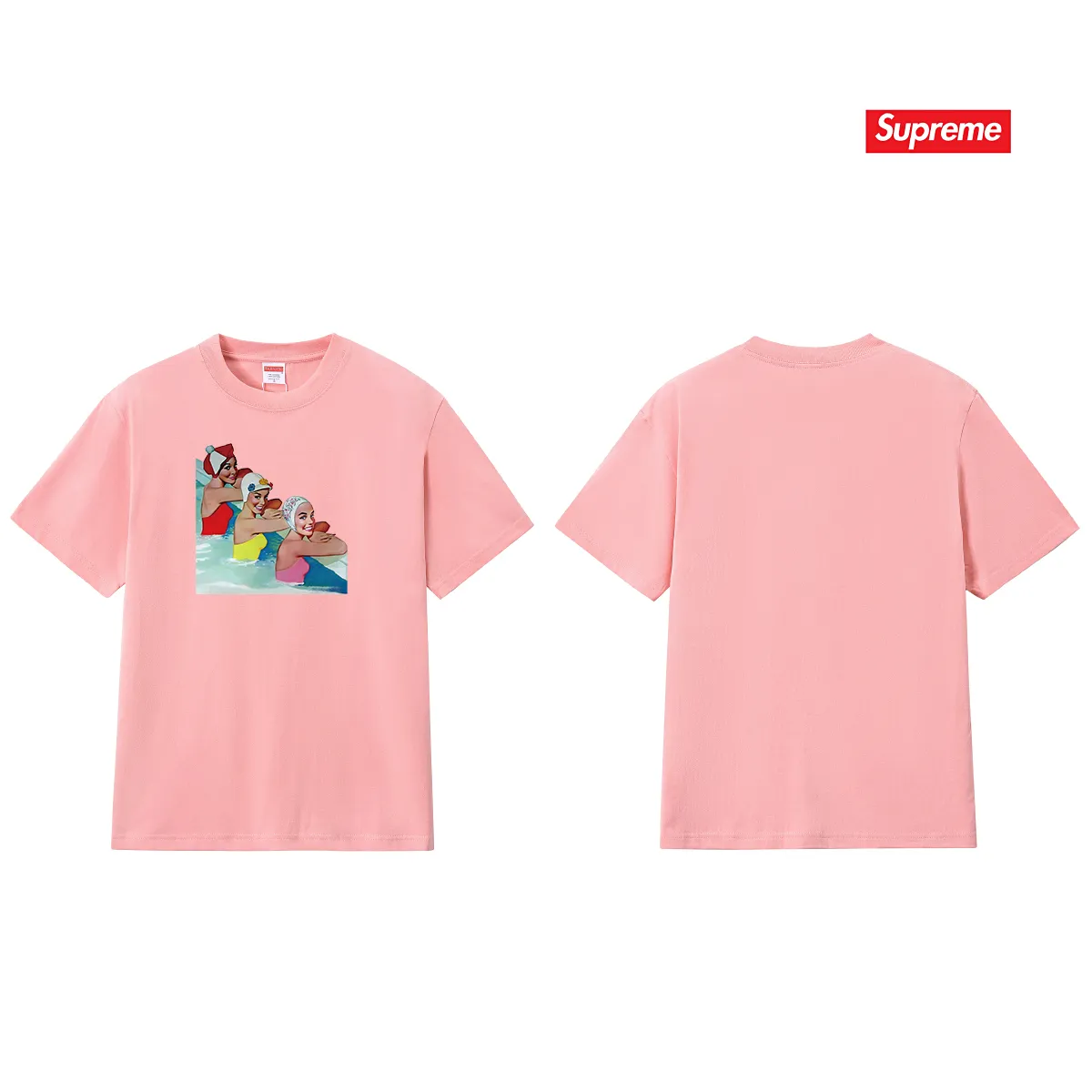 S187 P110💰 Sup Fashion brand pure cotton loose printed short-sleeved summer new men's and women's round neck half-sleeved T-shirt casual tops for couples. Loose fit. Made of 260g combed cotton double yarn. All three standards are complete from fabrics to accessories. ZP. Imported Matsui company's slurry printing will never crack. The whole piece adopts three-needle five-thread technology. The neckline-shoulder seam-sleeve seam is double-lined, which looks more three-dimensional and textured. The same process as the original version, classic version. Feel free to compare zp. The whole piece adopts three-needle five-thread craftsmanship (neckline-shoulder seam-sleeve seam double thread, which looks more three-dimensional and textured). It has the same craftsmanship as the original original, classic version. Color: black, white, light gray, pink, navy. Size: S M L XL XXL