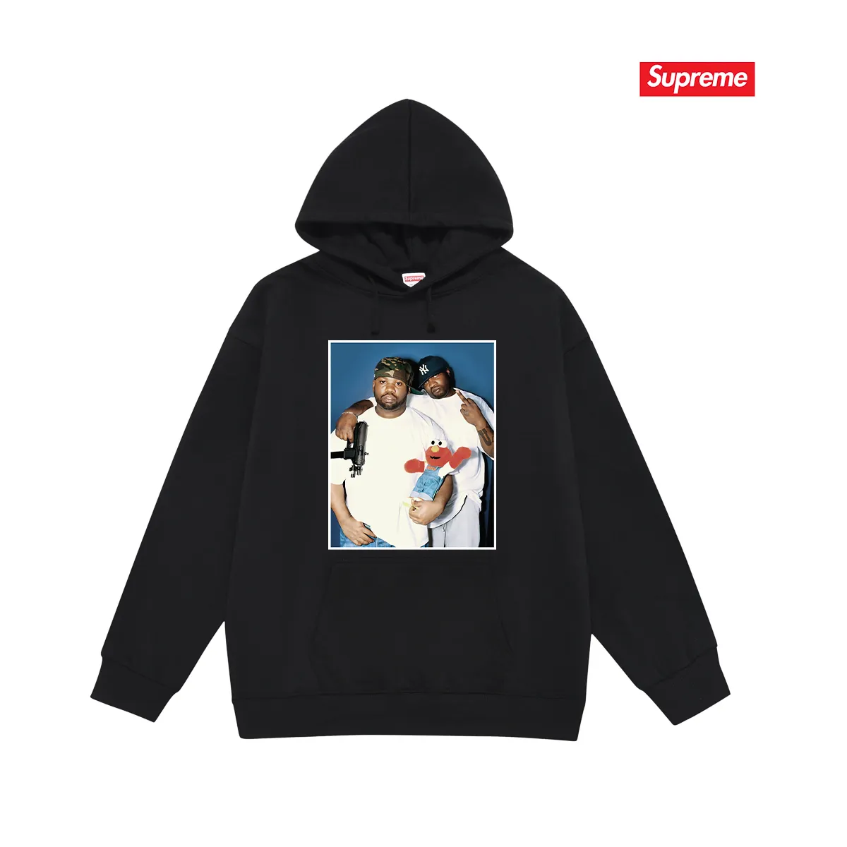 Style No. S2182 #terry P160💰 Plus velvet P170💰 Sup new Komi Frog Tyson Mafia hooded sweatshirt Made of 400g large terry 430g silver fox velvet (off-shoulder large version) fabric, soft texture and no pilling Imported environmentally friendly printing glue The pattern is bright and three-dimensional Quality 💥Same style for men and women The upper body is trendy Color: black white gray Size: S M L XL XXL