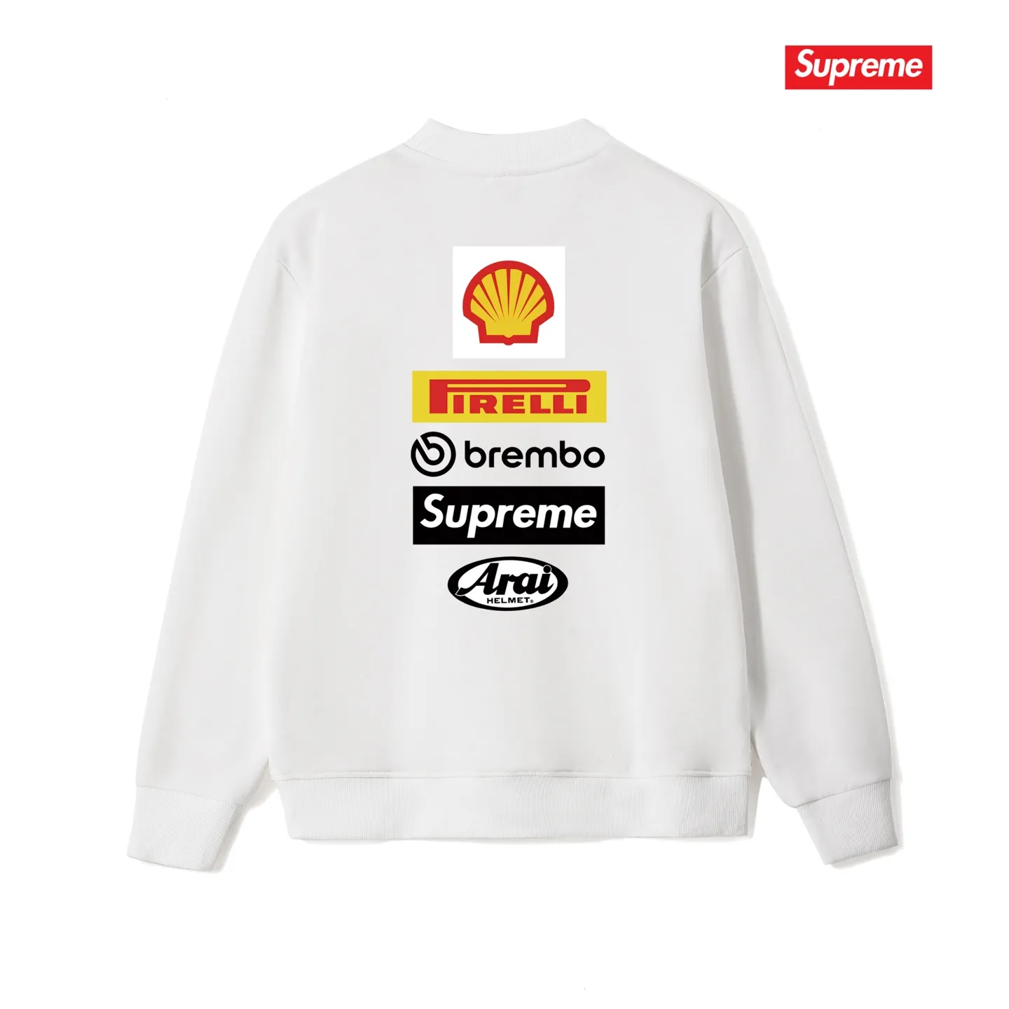 Style No. S1082 #terry p150💰 Velvet 160💰 Supreme x DUCATI joint model SS24 WEEK16 LOGO TEE Logo printing on the back Round neck sweatshirt Made of 400g large terry (drop shoulder large version) fabric Soft texture and no pilling Imported environmentally friendly printing glue The pattern is bright and three-dimensional Quality💥Same style for men and women The upper body is trendy Color: black White Gray Size: S M L XL XXL