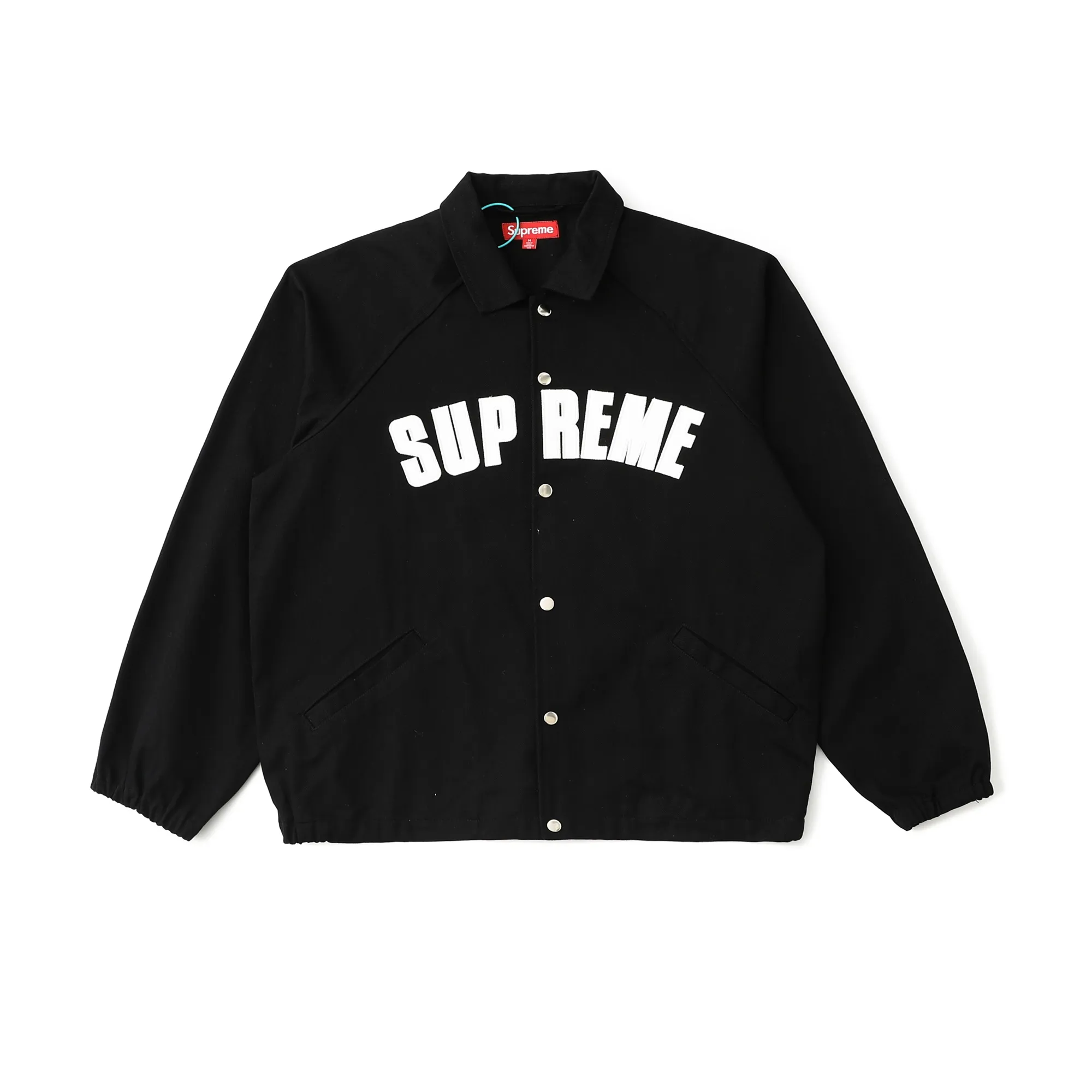 S632💰p400 Top version Supreme SS25 WEEK17 Arc Denim Coaches Jacket Logo American washed coach jacket Jacket Same style for men and women Original purchase All details are restored to the same Just close your eyes and enter Color: Black Denim Blue Pink Size: S M L XL (176 145 wear M loose)