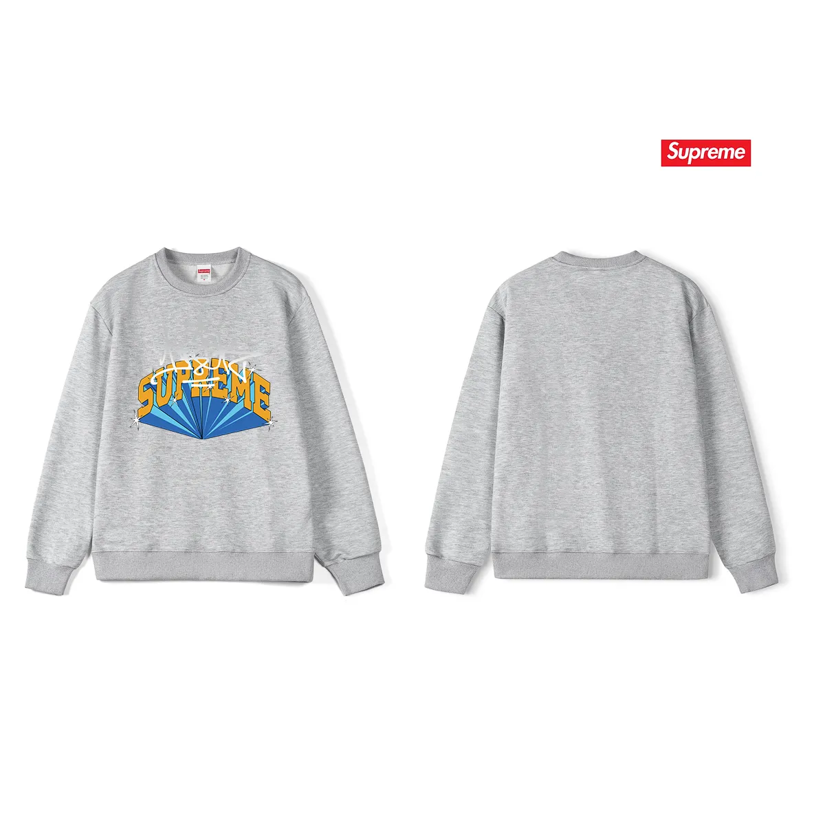 Style No. S1079 #terryp150💰 Velvet 160💰 Supreme FW22 Week 5 IRAK Arc Tee Logo letter printed round neck sweatshirt Made of 400g large terry (drop shoulder large version) fabric, soft texture and no pilling Imported environmentally friendly printing glue The pattern is bright and three-dimensional Quality 💥 Same style for men and women The upper body is fashionable Color: black white gray Size: S M L XL XXL