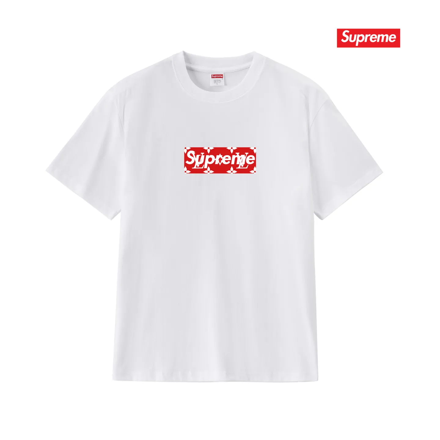 S245 P110💰 SUP Super Me Supreme Presbyopic box logo Short-sleeved tee Popular style Couple Same style for men and women Loose version Made of 260 grams of combed cotton double yarn From fabrics to accessories, all three standards are complete and ZP Imported Matsui company's slurry printing will never crack The whole thing adopts three-needle five-thread technology (neckline-shoulder seam-sleeve seam double line, looks more three-dimensional and textured) consistent with the original version, classic version Feel free to compare zp. The whole piece adopts three-needle five-thread craftsmanship (neckline-shoulder seam-sleeve seam double thread, which looks more three-dimensional and textured). It has the same craftsmanship as the original original, classic version. Color: black, white, light gray, pink, navy. Size: S M L XL XXL