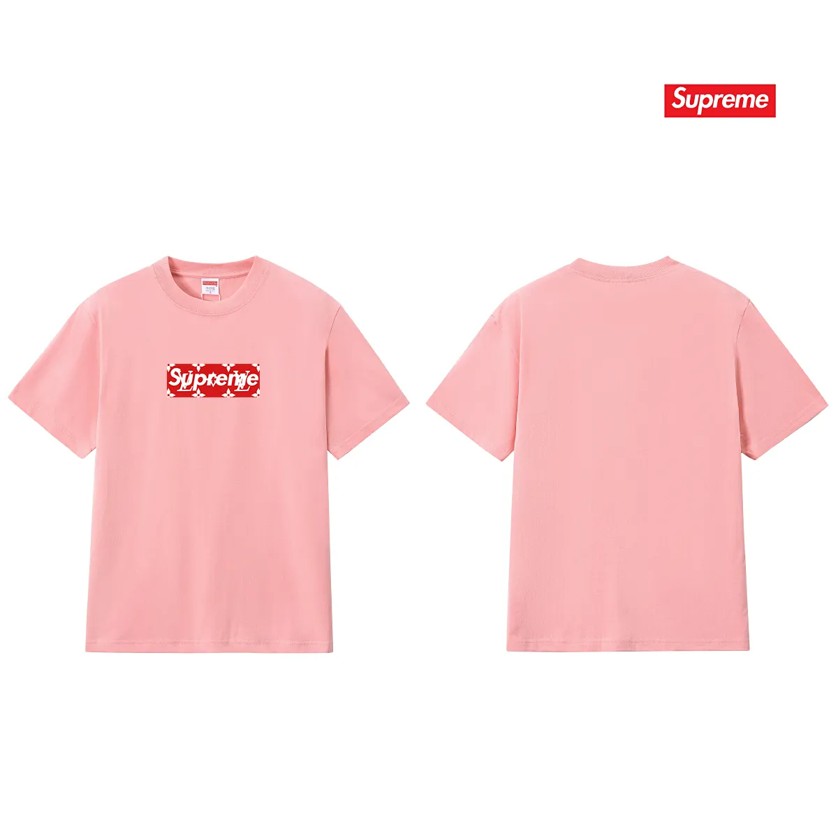 S245 P110💰 SUP Super Me Supreme Presbyopic box logo Short-sleeved tee Popular style Couple Same style for men and women Loose version Made of 260 grams of combed cotton double yarn From fabrics to accessories, all three standards are complete and ZP Imported Matsui company's slurry printing will never crack The whole thing adopts three-needle five-thread technology (neckline-shoulder seam-sleeve seam double line, looks more three-dimensional and textured) consistent with the original version, classic version Feel free to compare zp. The whole piece adopts three-needle five-thread craftsmanship (neckline-shoulder seam-sleeve seam double thread, which looks more three-dimensional and textured). It has the same craftsmanship as the original original, classic version. Color: black, white, light gray, pink, navy. Size: S M L XL XXL
