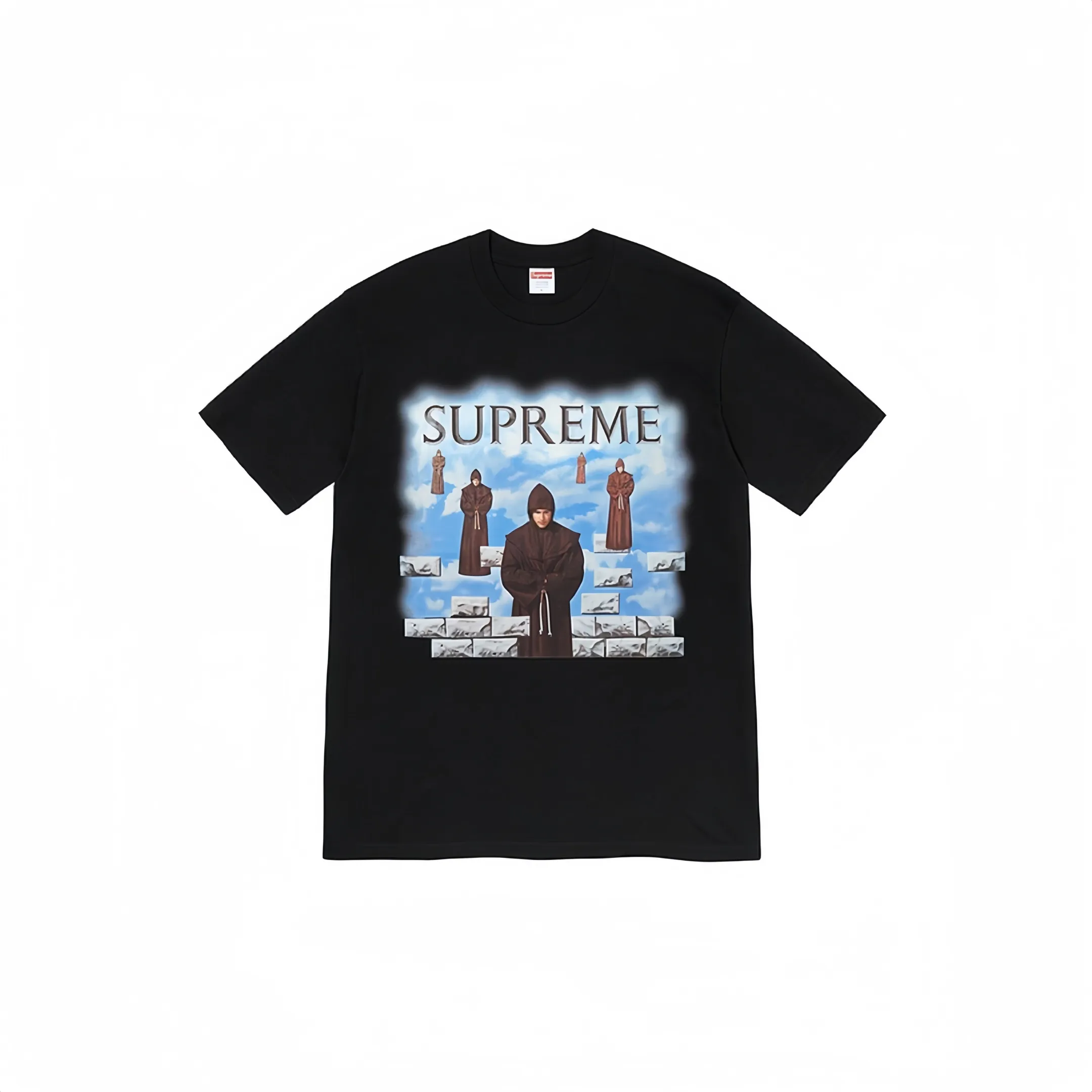 #S50 P110💰 Supreme FW19 Week 1 Levitation Tee printed short-sleeved T-shirt. Same style for men and women. Made of 260g combed cotton double yarn. From fabrics to accessories, all three standards are complete and follow ZP. Imported Matsui company's slurry printing will never crack. The whole piece adopts three-needle five-thread technology. The collar-shoulder seam-sleeve seam is double-lined, which looks more three-dimensional and textured. The same process as the original version, classic version Feel free to compare zp. The whole piece adopts three-needle five-thread craftsmanship (neckline-shoulder seam-sleeve seam double thread, which looks more three-dimensional and textured). It has the same craftsmanship as the original original, classic version. Color: blue, yellow, green, black, white, gray. Size: S M L XL XXL