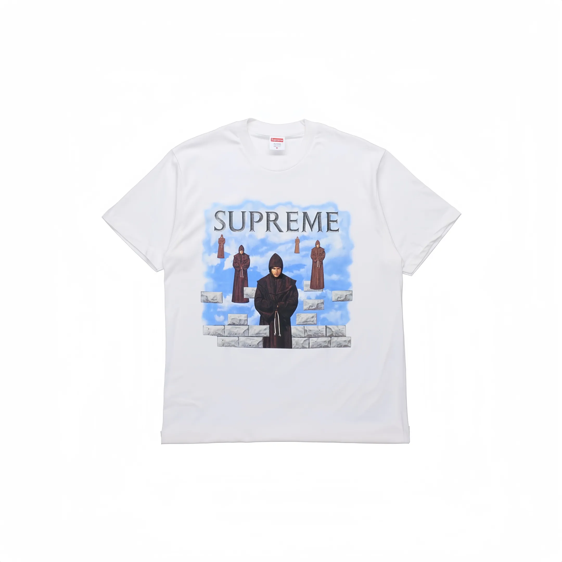 #S50 P110💰 Supreme FW19 Week 1 Levitation Tee printed short-sleeved T-shirt. Same style for men and women. Made of 260g combed cotton double yarn. From fabrics to accessories, all three standards are complete and follow ZP. Imported Matsui company's slurry printing will never crack. The whole piece adopts three-needle five-thread technology. The collar-shoulder seam-sleeve seam is double-lined, which looks more three-dimensional and textured. The same process as the original version, classic version Feel free to compare zp. The whole piece adopts three-needle five-thread craftsmanship (neckline-shoulder seam-sleeve seam double thread, which looks more three-dimensional and textured). It has the same craftsmanship as the original original, classic version. Color: blue, yellow, green, black, white, gray. Size: S M L XL XXL