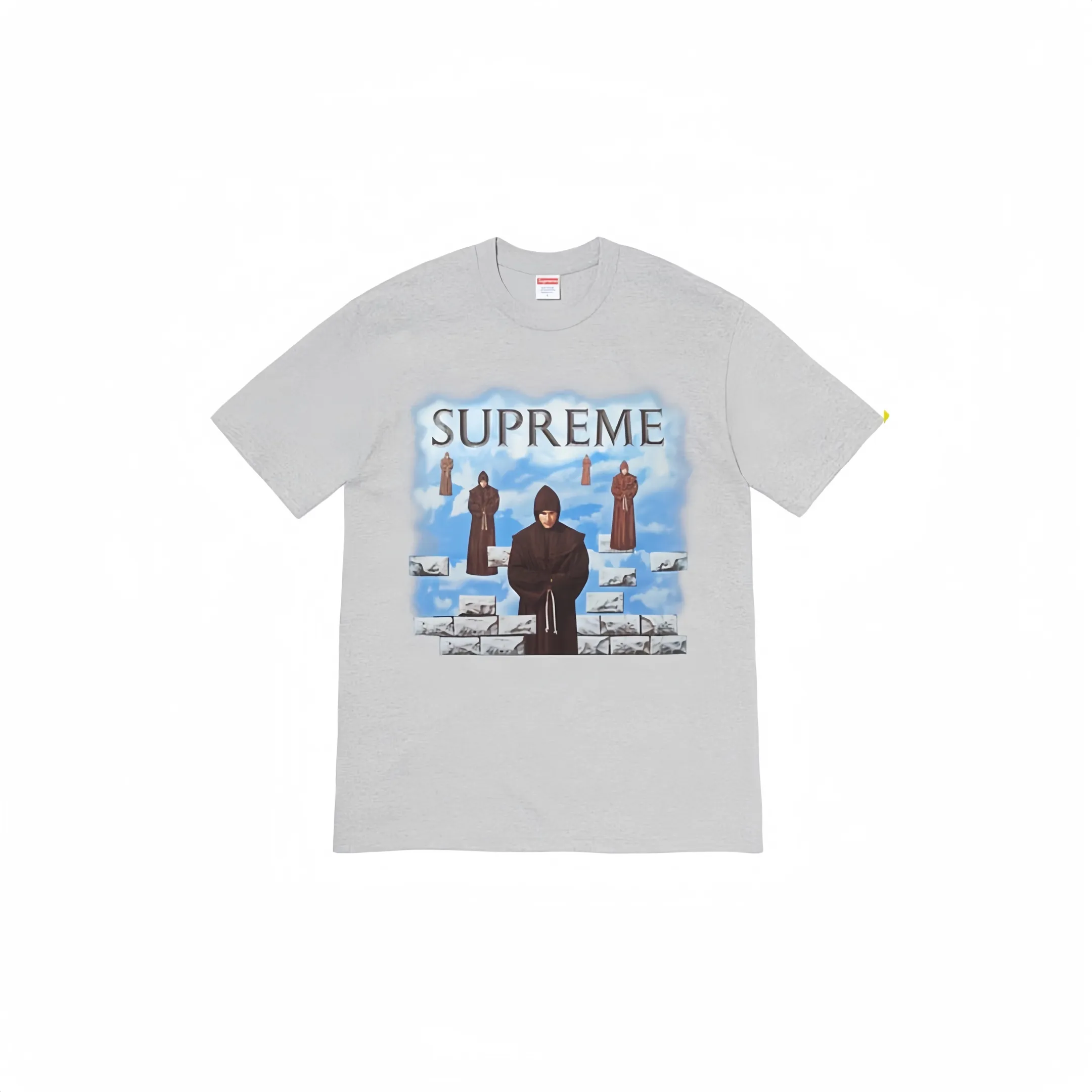 #S50 P110💰 Supreme FW19 Week 1 Levitation Tee printed short-sleeved T-shirt. Same style for men and women. Made of 260g combed cotton double yarn. From fabrics to accessories, all three standards are complete and follow ZP. Imported Matsui company's slurry printing will never crack. The whole piece adopts three-needle five-thread technology. The collar-shoulder seam-sleeve seam is double-lined, which looks more three-dimensional and textured. The same process as the original version, classic version Feel free to compare zp. The whole piece adopts three-needle five-thread craftsmanship (neckline-shoulder seam-sleeve seam double thread, which looks more three-dimensional and textured). It has the same craftsmanship as the original original, classic version. Color: blue, yellow, green, black, white, gray. Size: S M L XL XXL