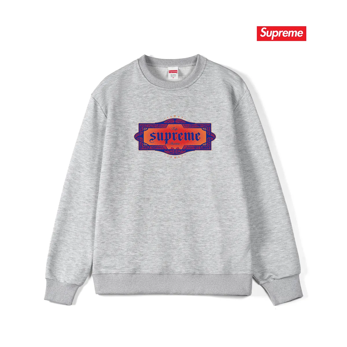 Style No. S1023 #terry p150💰 Velvet 160💰 Supreme SS22 Week 8 Top Shotta Tee Letter Printed Round Neck Sweater Made of 400 grams of large terry (drop shoulder large version) fabric, soft texture and no pilling Imported environmentally friendly printing glue The pattern is bright and three-dimensional Quality 💥Same style for men and women The upper body is trendy Color: Black White Gray Size: S M L XL XXL