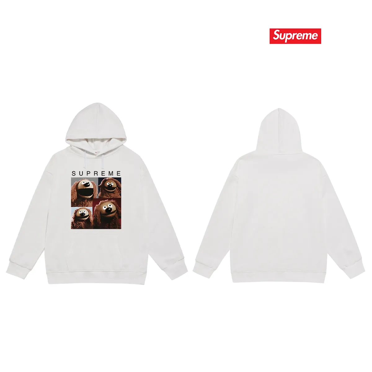 Style No. S2066 #terry P160💰 Velvet P170💰 Supreme SS24 WEEK1 anime print hooded sweatshirt Made of 400g large terry 430g silver fox velvet (drop shoulder large version) fabric, soft texture and no pilling Imported environmentally friendly printing glue The pattern is bright and three-dimensional Quality 💥Same style for men and women The upper body is trendy Color: black white gray Size: S M L XL XXL
