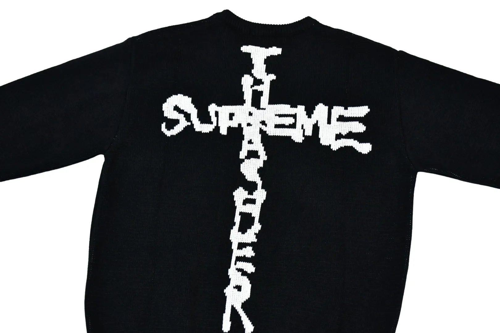 🅿️320 S258 top version SUPREME®/THRASHER® CREWNECK FW24 flame co-branded letter logo sweater OS version same style for men and women Customized YB texture wash mark Wool: 1/13 wool Weaving method: sesame dot jacquard Number of needles: multi-gauge Machine: German STOLL computerized flat knitting machine Size: S~XL Color: black gray orange
