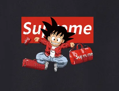 Style No. S1238 #terry p150💰 Plus velvet 160💰 Supreme's new Dragon Ball co-branded ins round neck sweatshirt. Made of 400 grams of large terry (drop shoulder large version) fabric. The texture is soft and non-pilling. Imported environmentally friendly printing glue. The pattern is bright and three-dimensional. Quality💥Same style for men and women. The upper body is trendy. Color: black white gray Size: S M L XL XXL