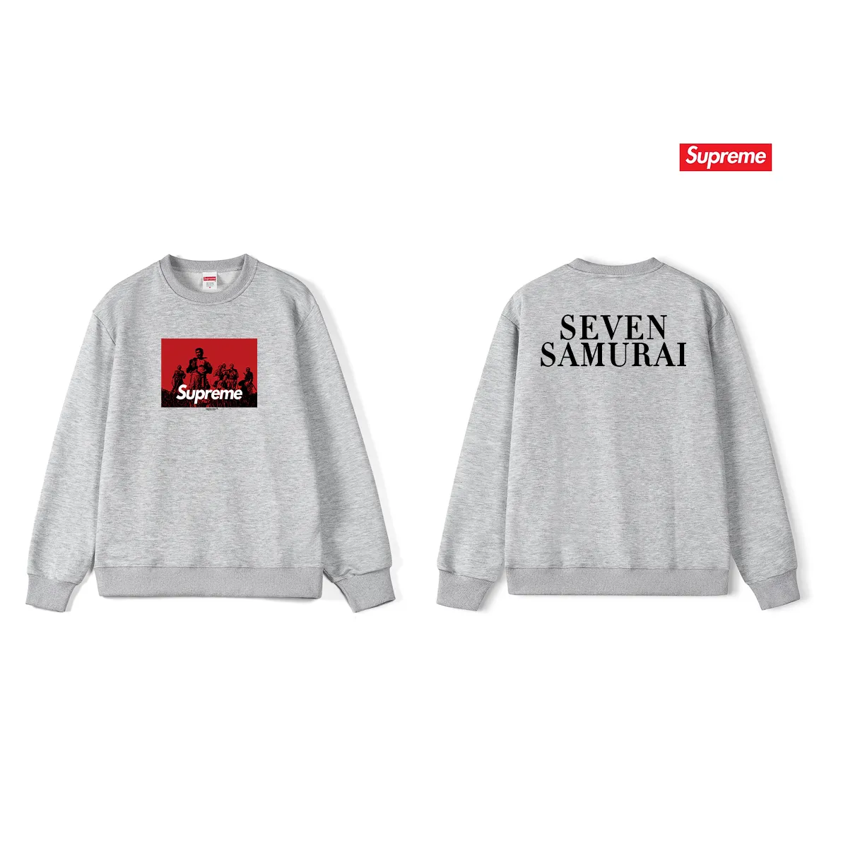 Style number S1212 #terry p150💰 plus velvet 160💰 25 new Sup undercover casual warrior print retro round neck sweatshirt Made of 400 grams of large terry (drop shoulder large version) fabric, soft texture and no pilling Imported environmentally friendly printing glue The pattern is bright and three-dimensional Quality 💥Same style for men and women The upper body is trendy Color: black white gray Size: S M L XL XXL