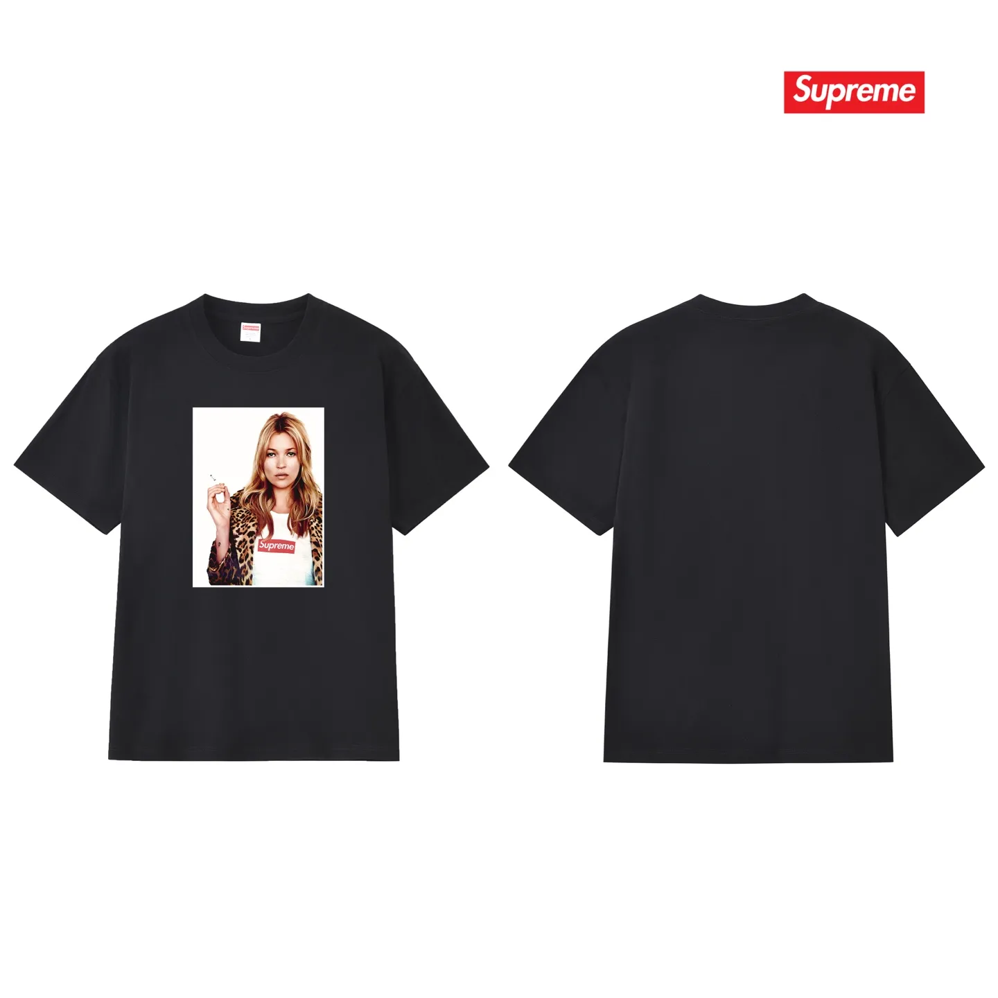 S190 P110💰 Supreme 12SS Kate Moss Photo Sticker Kate Character Sticker Loose version Made of 260 grams of combed cotton double yarn, all three standards from fabrics to accessories are in compliance with ZP Imported Matsui company's slurry printing will never crack The whole piece adopts three-needle five-thread technology (neckline-shoulder seam-sleeve seam double line, looks more three-dimensional and textured) The same process as the authentic original, classic version Feel free to compare zp. The whole piece adopts three-needle five-thread craftsmanship (neckline-shoulder seam-sleeve seam double thread, which looks more three-dimensional and textured). It has the same craftsmanship as the original original, classic version. Color: black, white, light gray, pink, navy. Size: S M L XL XXL
