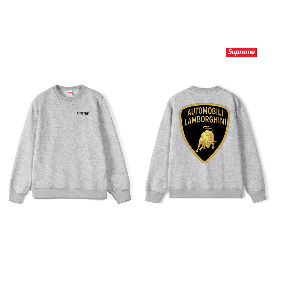 Style No. S1120 #terry p150💰 Plush 160💰 Supreme Lamborghini co-branded round-neck sweatshirt Made of 400 grams of large terry (drop shoulder large version) fabric, soft texture and no pilling Imported environmentally friendly printing glue The pattern is bright and three-dimensional Quality💥Same style for men and women The upper body is trendy Color: black white gray Size: S M L XL XXL
