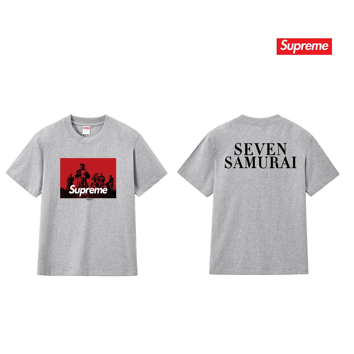 S212 P110💰 25 new Sup undercover casual samurai print retro round neck short-sleeved pure cotton unisex T-shirt. Loose and loose fit. Made of 260g combed cotton double yarn. From fabric to accessories, all three standards are complete and follow ZP. Imported Matsui company slurry printing will never crack. The whole piece adopts three-needle five-thread process. The neckline-shoulder seam-sleeve seam is double-lined, which looks more three-dimensional and textured. The same process as the original version, classic version Feel free to compare zp. The whole piece adopts three-needle five-thread craftsmanship (neckline-shoulder seam-sleeve seam double thread, which looks more three-dimensional and textured). It has the same craftsmanship as the original original, classic version. Color: black, white, light gray, pink, navy. Size: S M L XL XXL