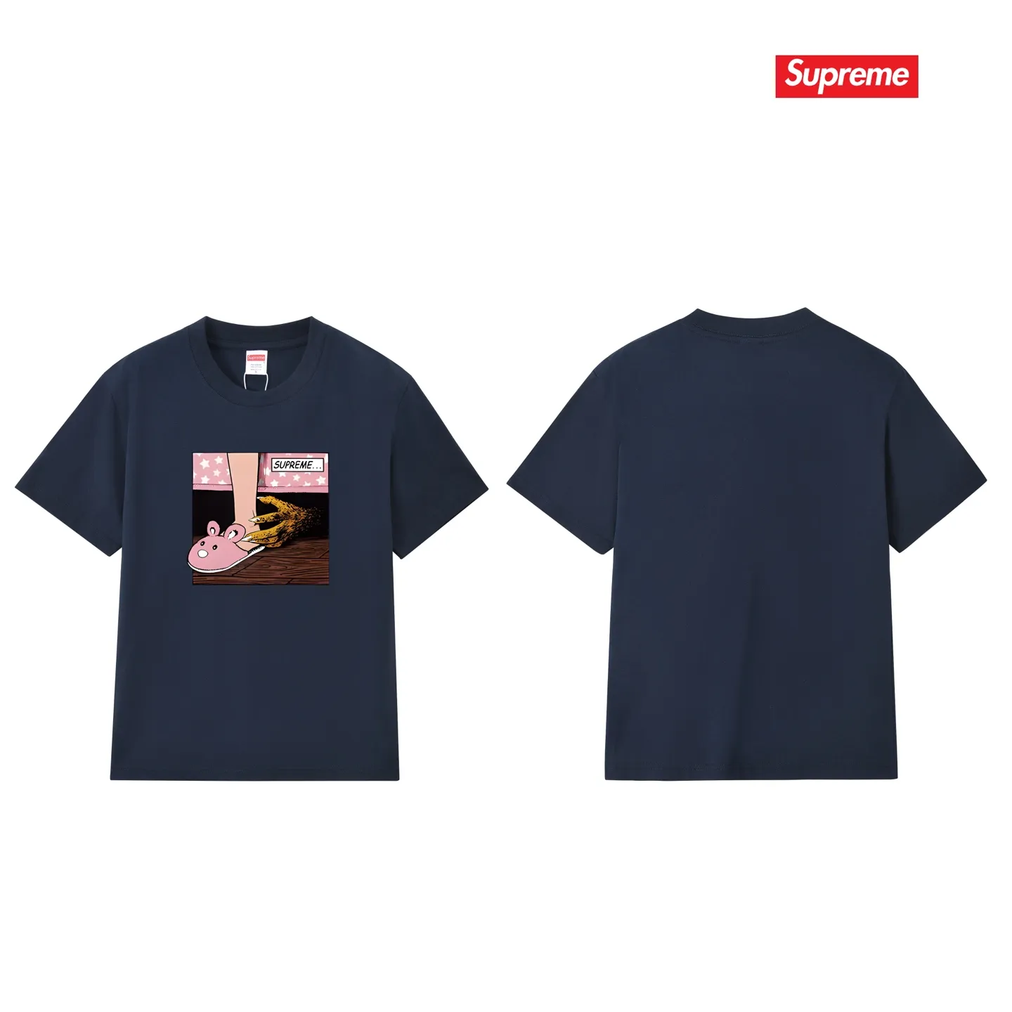 S202 P110💰 Summer sup European and American trendy brand new men and women couple T-shirt pattern casual co-branded pure cotton print short-sleeved loose and loose version. Made of 260g combed cotton double yarn. From fabric to accessories, all three standards are complete and follow ZP. Imported Matsui company slurry printing will never crack. The whole piece adopts three-needle five-thread process. The neckline-shoulder seam-sleeve seam is double-lined, which looks more three-dimensional and textured.) The same process as the original version, classic version Feel free to compare zp. The whole piece adopts three-needle five-thread craftsmanship (neckline-shoulder seam-sleeve seam double thread, which looks more three-dimensional and textured). It has the same craftsmanship as the original original, classic version. Color: black, white, light gray, pink, navy. Size: S M L XL XXL