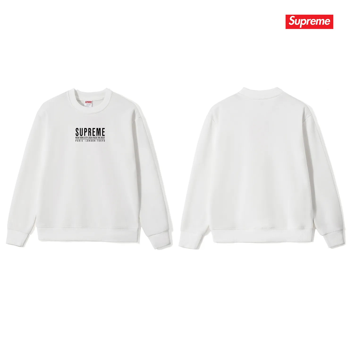 Style No. S1152 #terryp150💰 Velvet 160💰 Sup SS24 Summer T-shirt with logo letter printing on the chest. Round neck sweatshirt. Made of 400g large terry (large version with dropped shoulders) fabric. The texture is soft and non-pilling. Imported environmentally friendly printing glue. The pattern is bright and three-dimensional. Quality💥Same style for men and women. The upper body is trendy. Color: black white gray Size: S M L XL XXL