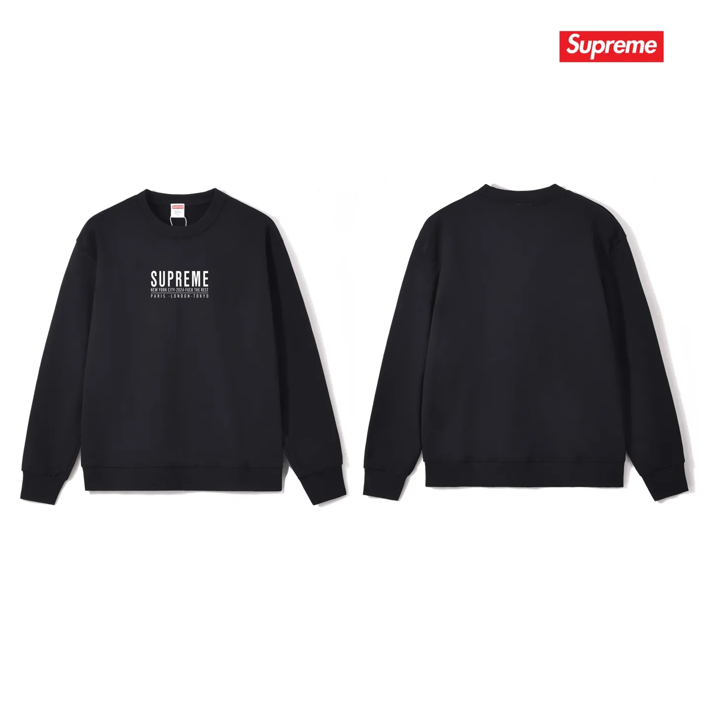 Style No. S1152 #terryp150💰 Velvet 160💰 Sup SS24 Summer T-shirt with logo letter printing on the chest. Round neck sweatshirt. Made of 400g large terry (large version with dropped shoulders) fabric. The texture is soft and non-pilling. Imported environmentally friendly printing glue. The pattern is bright and three-dimensional. Quality💥Same style for men and women. The upper body is trendy. Color: black white gray Size: S M L XL XXL