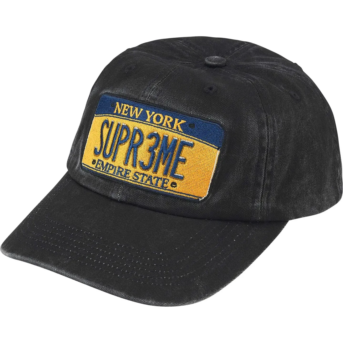 N102💰p150 Sup License Plate 6-Panel License Plate Embroidered Peaked Baseball Cap Black Camouflage Blue Red