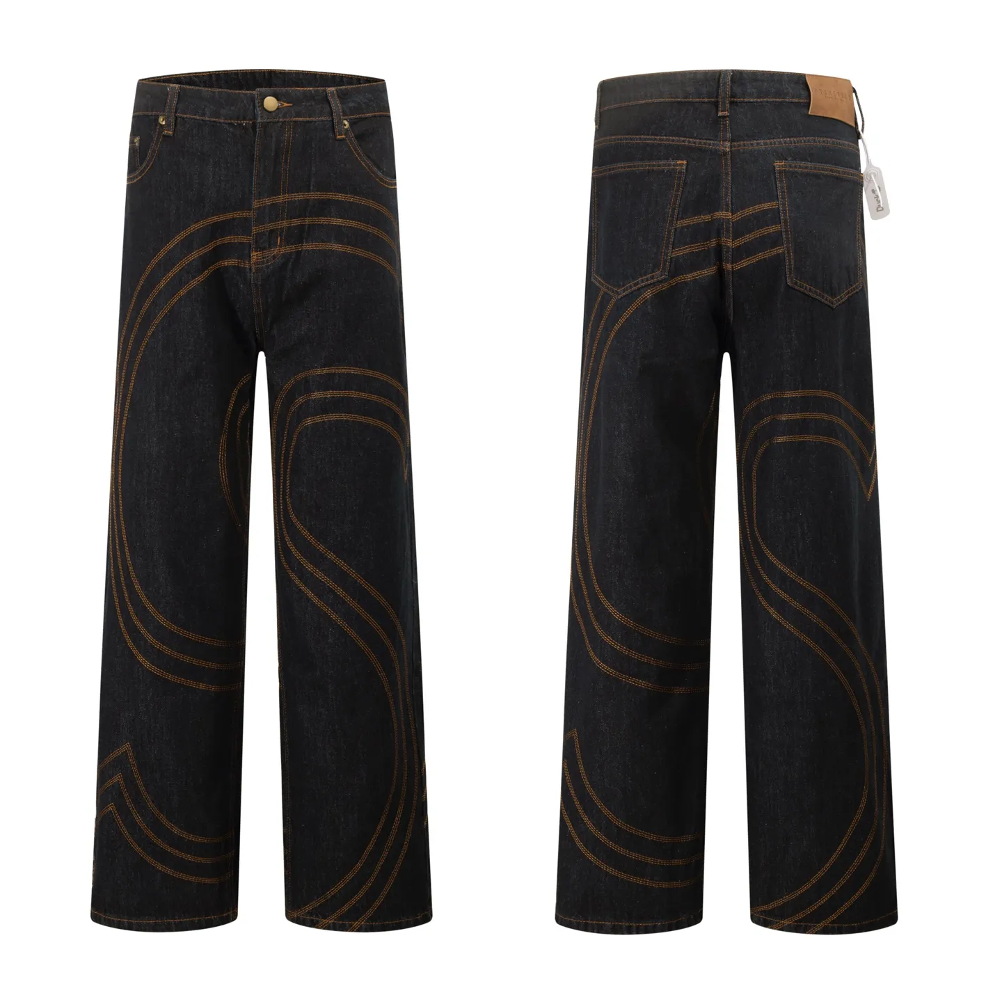 P260 Style number: H916 Supreme SS25 S Logo Rigid Baggy Jean S Loose straight-leg American trendy jeans with the same logo pattern from Ma Siwei (original). Styles with different wash textures are very friendly to people with thin legs and thick legs. The slightly flared version is very flattering to the leg shape. The moderate length will never go out of style and can be matched easily and casually. It is the basic styling foundation for various styles and is a must-have in the wardrobe! The fabric is stiff but also makes the upper body soft without losing texture. The washing process is even more perfect. It is a must-have item for everyone! ! ! Washed wheat, hang tag, pants label, three labels complete Color: black blue Size: 30-32-34-36