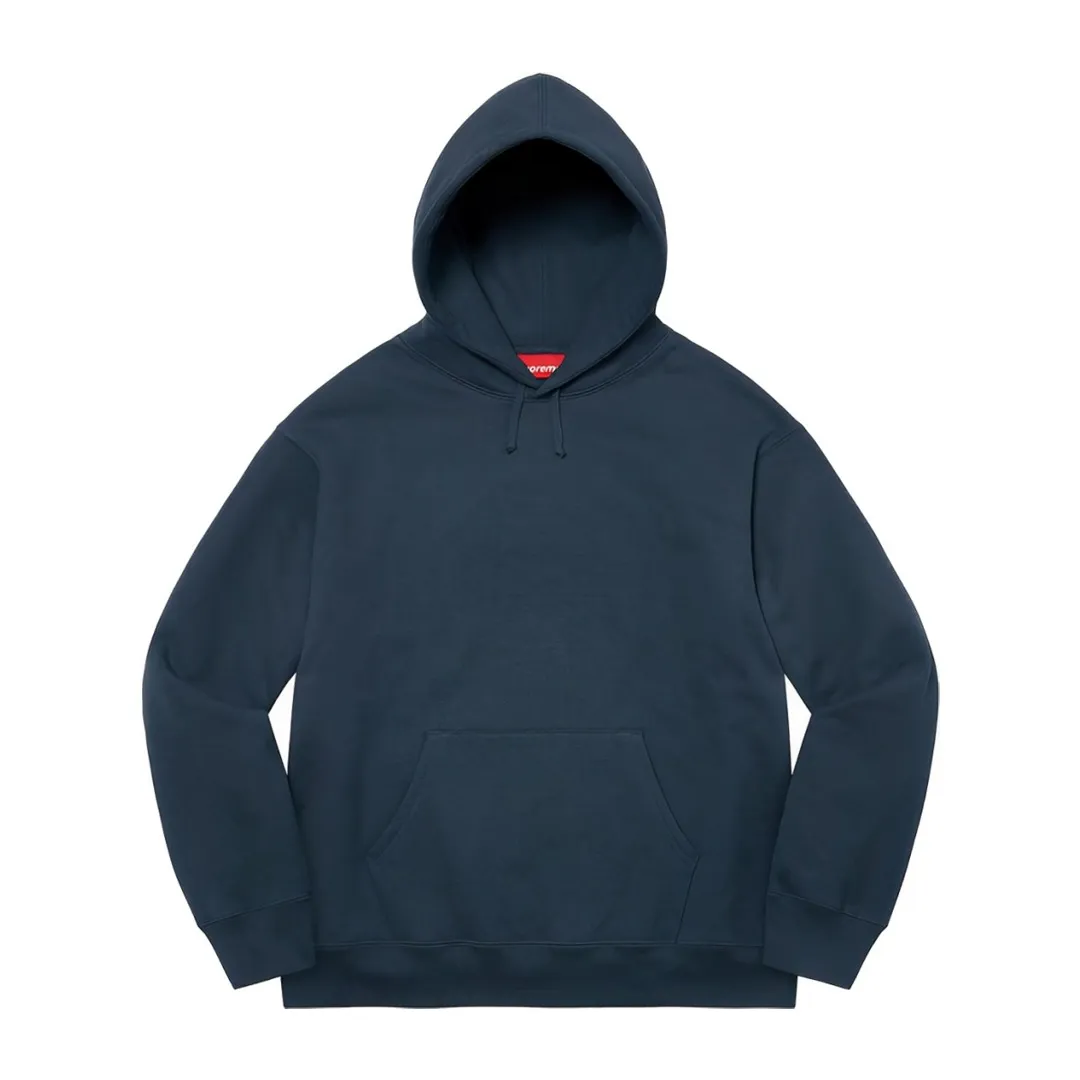 🅿️330 S227 top version Supreme 22FW Satin Appliqué Hooded Sweatshirt with patch embroidery LOGO on the back. For those of us who focus on the top Supreme, this sweatshirt is naturally available. ZP purchase and pattern making operation 1. Fabric: ZP test, custom weaving and dyeing, pure cotton 460G fleece main fabric 2. Technology: Large area embroidered letters on the back Imported Behringer embroidery machine work, exquisite and perfect presentation 3. Hem and cuffs: both use 520G non-elastic threads (low-end products use elastic threads to cause the hem and cuffs to appear wavy) 4. Customized ZP main label/wash water label/tag/packaging bag (equipped with an extra-large thickened handbag) Color: black and white/black/grey/royal blue/red/green/brown Size: S~XL
