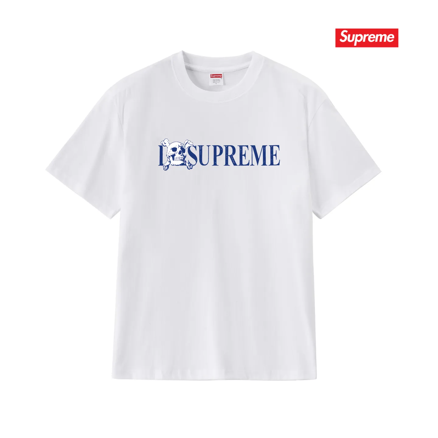 S250 P110💰 Supreme FW25 WEEK1 Skull Tee Skull pattern round neck short-sleeved T-shirt. Same style for men and women. Loose fit. Made of 260g combed cotton double yarn. All three standards from fabrics to accessories are in compliance with ZP. Imported Matsui company slurry printing will never crack. The whole piece adopts three-needle five-thread technology. The neckline-shoulder seam-sleeve seam is double-lined, which looks more three-dimensional and textured.) The same process as the original version, classic version Feel free to compare zp. The whole piece adopts three-needle five-thread craftsmanship (neckline-shoulder seam-sleeve seam double thread, which looks more three-dimensional and textured). It has the same craftsmanship as the original original, classic version. Color: black, white, light gray, pink, navy. Size: S M L XL XXL