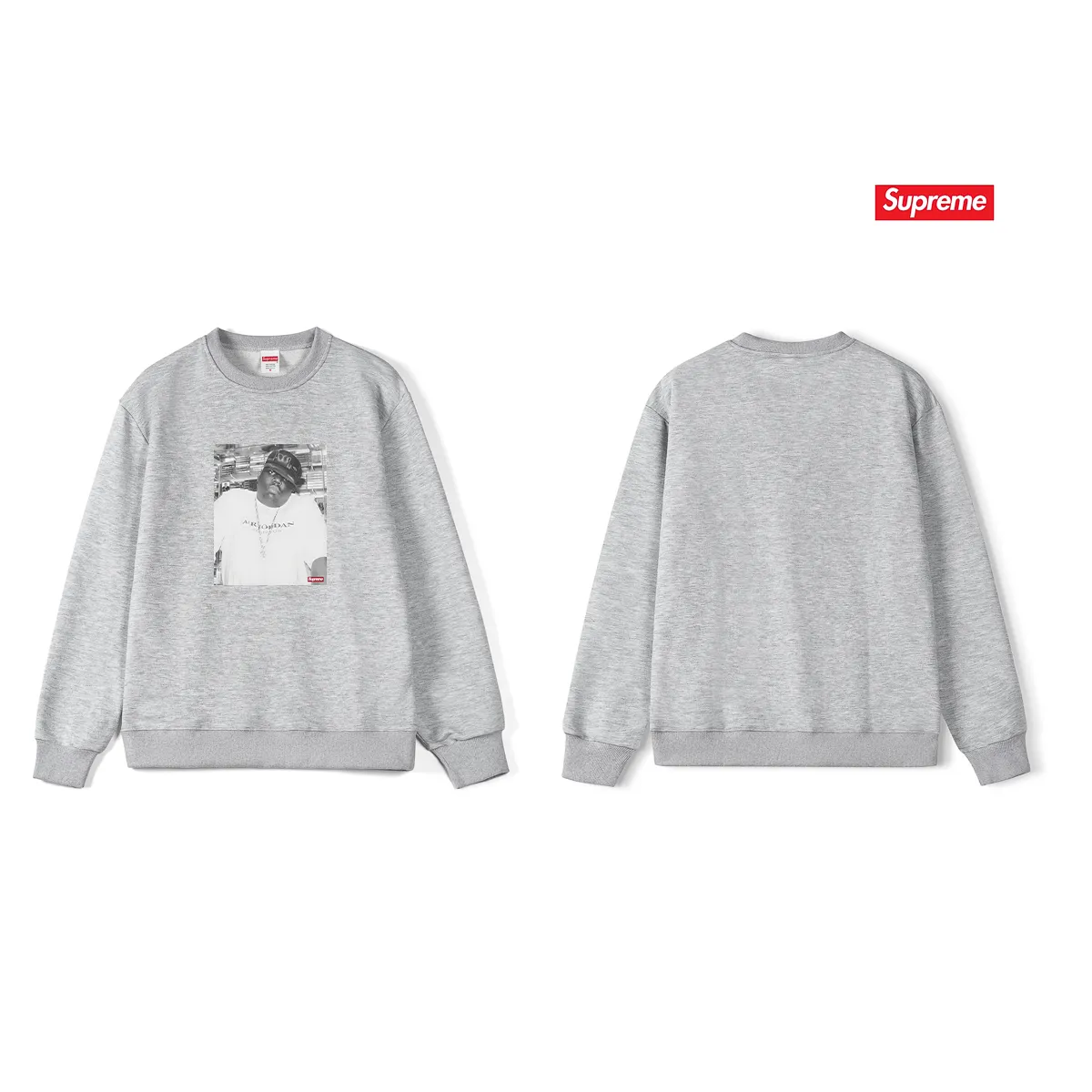 Style No. S1183 #terry p150💰 Velvet 160💰 Sup FW24 Casual, comfortable logo pattern on the chest, round neck sweatshirt Made of 400 grams of large terry (drop shoulder large version) fabric, soft texture and no pilling, imported environmentally friendly printing glue, bright and three-dimensional pattern, quality 💥Same style for men and women, the upper body is fashionable Color: black white gray Size: S M L XL XXL