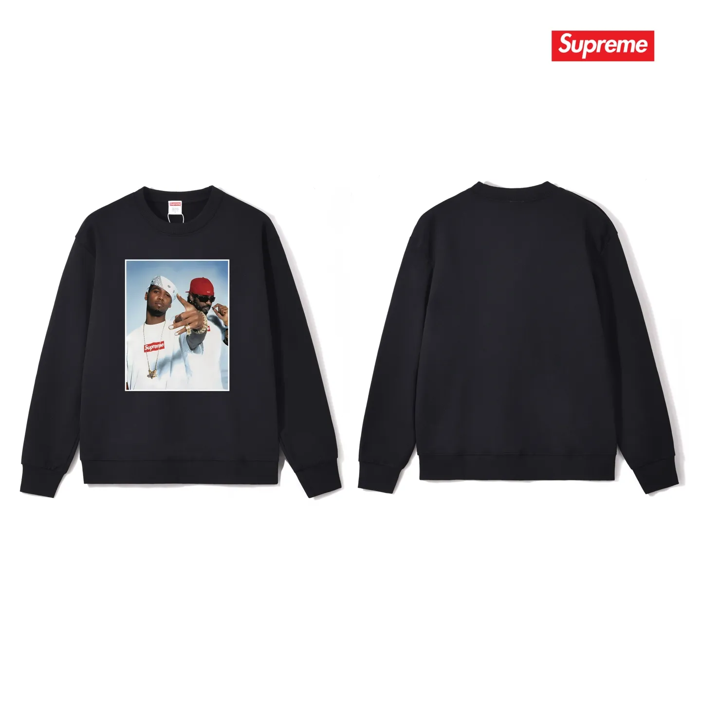 Style number S1191 #terry p150💰 plus velvet 160💰 Sup's new Komit Frog Tyson Mafia round neck sweatshirt Made of 400 grams of large terry (drop shoulder large version) fabric, soft texture and no pilling Imported environmentally friendly printing glue The pattern is bright and three-dimensional Quality 💥 Unisex style The upper body is trendy Color: black white gray Size: S M L XL XXL