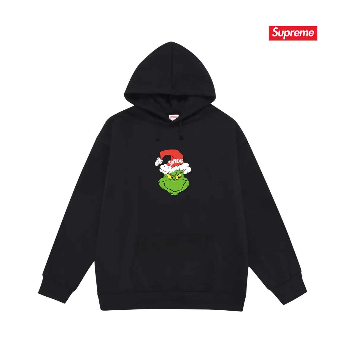 Style No. S2179 #terry P160💰 Velvet P170💰 Balenciaga co-branded supreme printed hooded sweatshirt Made of 400g large terry 430g silver fox velvet (off-shoulder large version) fabric, soft and non-pilling, imported environmentally friendly printing glue, bright and three-dimensional pattern, quality 💥Same style for men and women, the upper body is fashionable Color: black white gray Size: S M L XL XXL