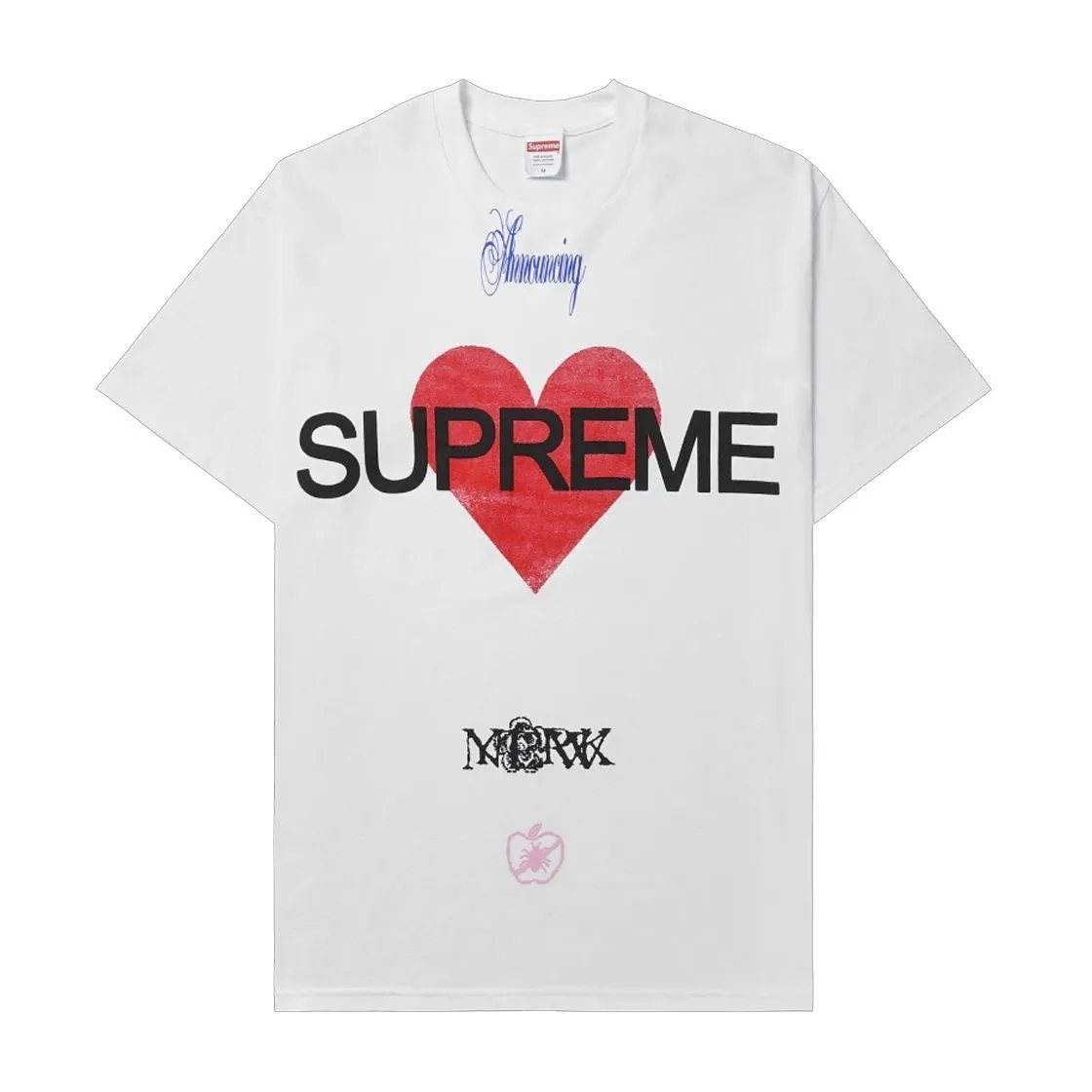 S145 P110💰 Sup trendy brand’s highest declaration of love Announcing round neck printed loose men’s and women’s summer T-shirt pure cotton short-sleeved Loose version Made of 260 grams of combed cotton double yarn From fabrics to accessories, all three standards are complete and follow ZP Imported Matsui company’s slurry printing will never crack The whole piece adopts three-needle five-thread technology (neckline-shoulder seam-sleeve seam double lines, looks more three-dimensional and textured) The same process as the original version, classic version Feel free to compare zp. The whole piece adopts three-needle five-thread craftsmanship. The neckline-shoulder seam-sleeve seam is double-threaded, which looks more three-dimensional and textured.) It has the same craftsmanship as the original original, classic version. Color: black, white, light gray. Size: S M L XL XXL