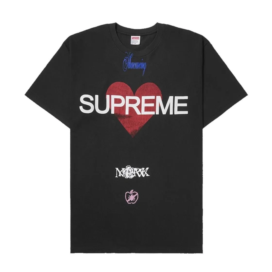 S145 P110💰 Sup trendy brand’s highest declaration of love Announcing round neck printed loose men’s and women’s summer T-shirt pure cotton short-sleeved Loose version Made of 260 grams of combed cotton double yarn From fabrics to accessories, all three standards are complete and follow ZP Imported Matsui company’s slurry printing will never crack The whole piece adopts three-needle five-thread technology (neckline-shoulder seam-sleeve seam double lines, looks more three-dimensional and textured) The same process as the original version, classic version Feel free to compare zp. The whole piece adopts three-needle five-thread craftsmanship. The neckline-shoulder seam-sleeve seam is double-threaded, which looks more three-dimensional and textured.) It has the same craftsmanship as the original original, classic version. Color: black, white, light gray. Size: S M L XL XXL