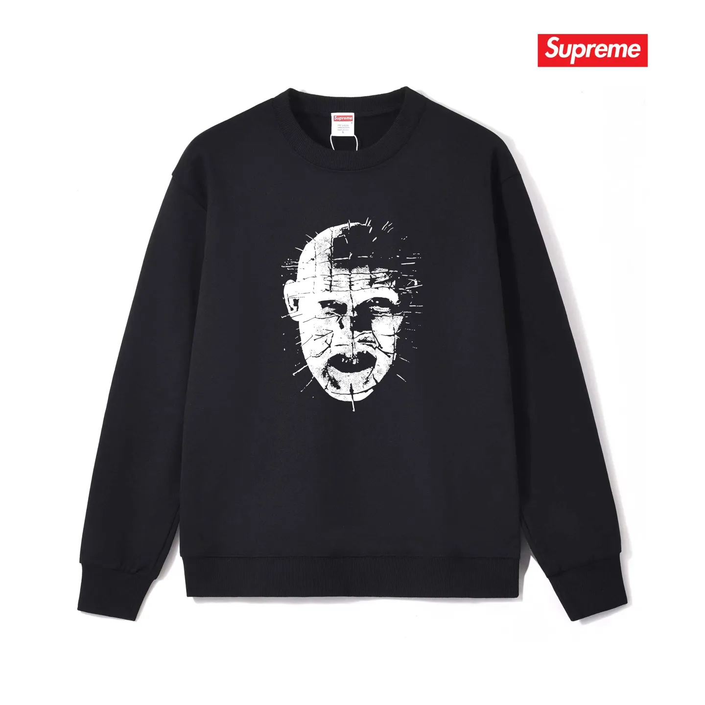 Style No. S1214 #terryp150💰 Plus velvet 160💰 sup street style, trendy and fashionable round neck sweatshirt. Made of 400 grams of large terry (drop shoulder large version) fabric. The texture is soft and non-pilling. Imported environmentally friendly printing glue. The pattern is bright and three-dimensional. Quality💥Same style for men and women. The upper body is trendy. Color: black white gray Size: S M L XL XXL
