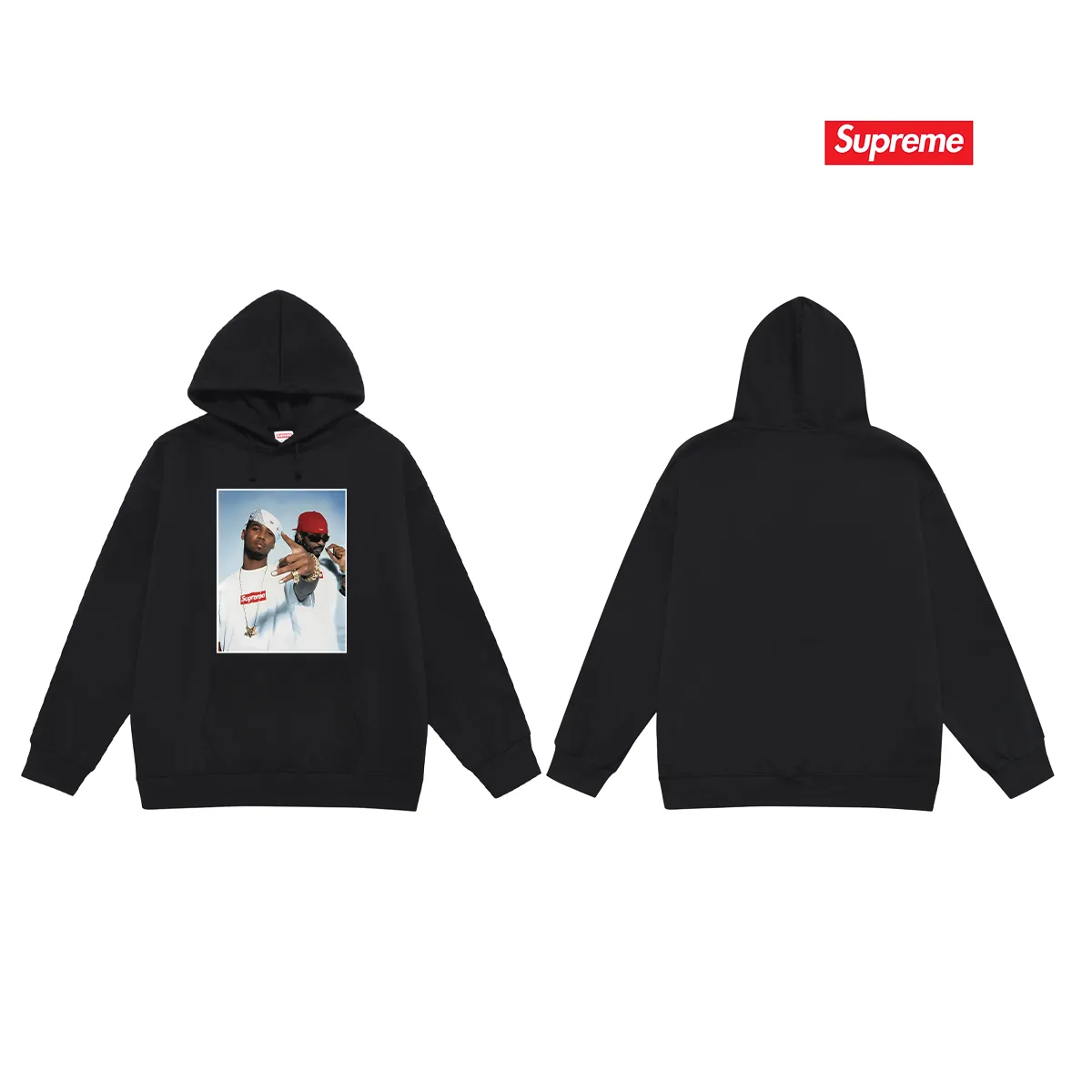 Style number S2191 #terry P160💰 plus velvet P170💰 Sup new Komi Frog Tyson Mafia hooded sweatshirt Made of 400g large terry 430g silver fox velvet (drop shoulder large version) fabric, soft texture and no pilling Imported environmentally friendly printing glue The pattern is bright and three-dimensional Quality 💥Same style for men and women The upper body is trendy Color: black white gray Size: S M L XL XXL