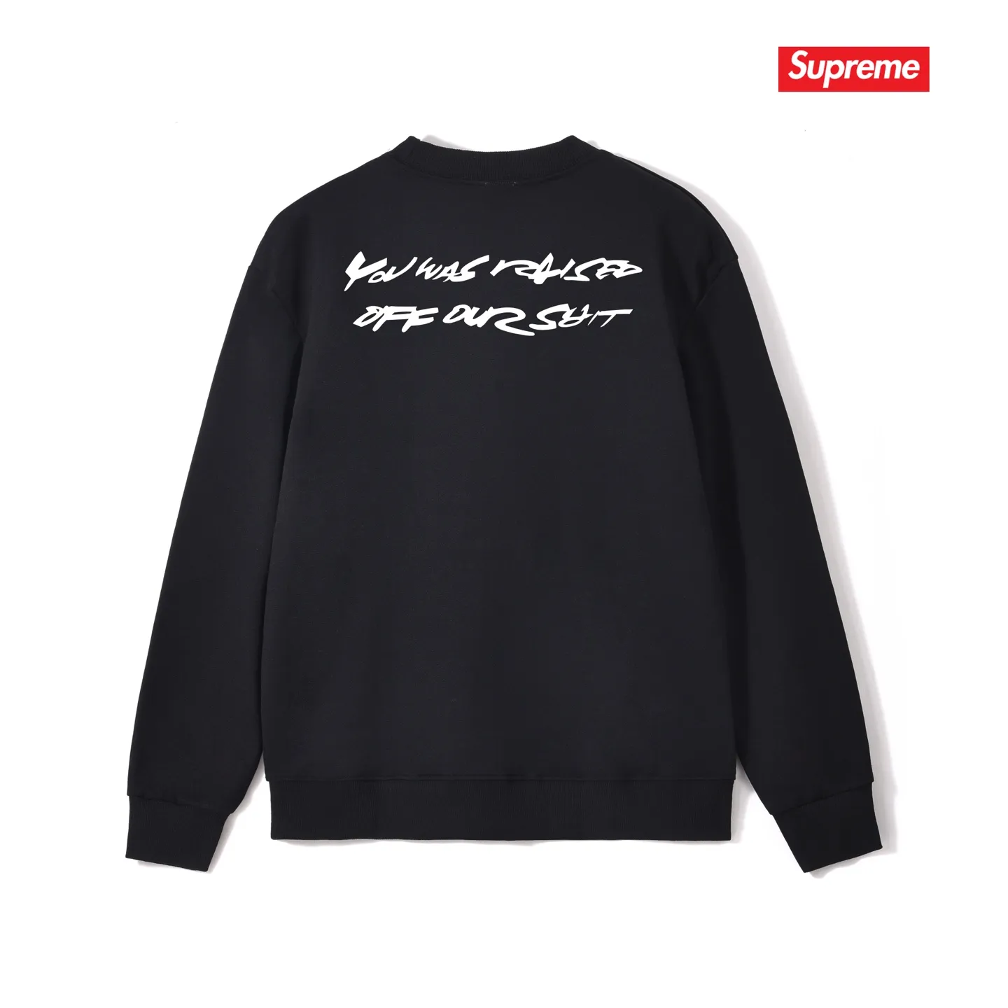 Style No. S1081 #terry p150💰 Velvet 160💰 Supreme x Futura joint model SS24 WEEK1 Letter Logo printed round neck sweatshirt Made of 400 grams of large terry (drop shoulder large version) fabric, soft texture and no pilling Imported environmentally friendly printing glue The pattern is bright and three-dimensional Quality 💥Same style for men and women The upper body is trendy Color: black white gray Size: S M L XL XXL