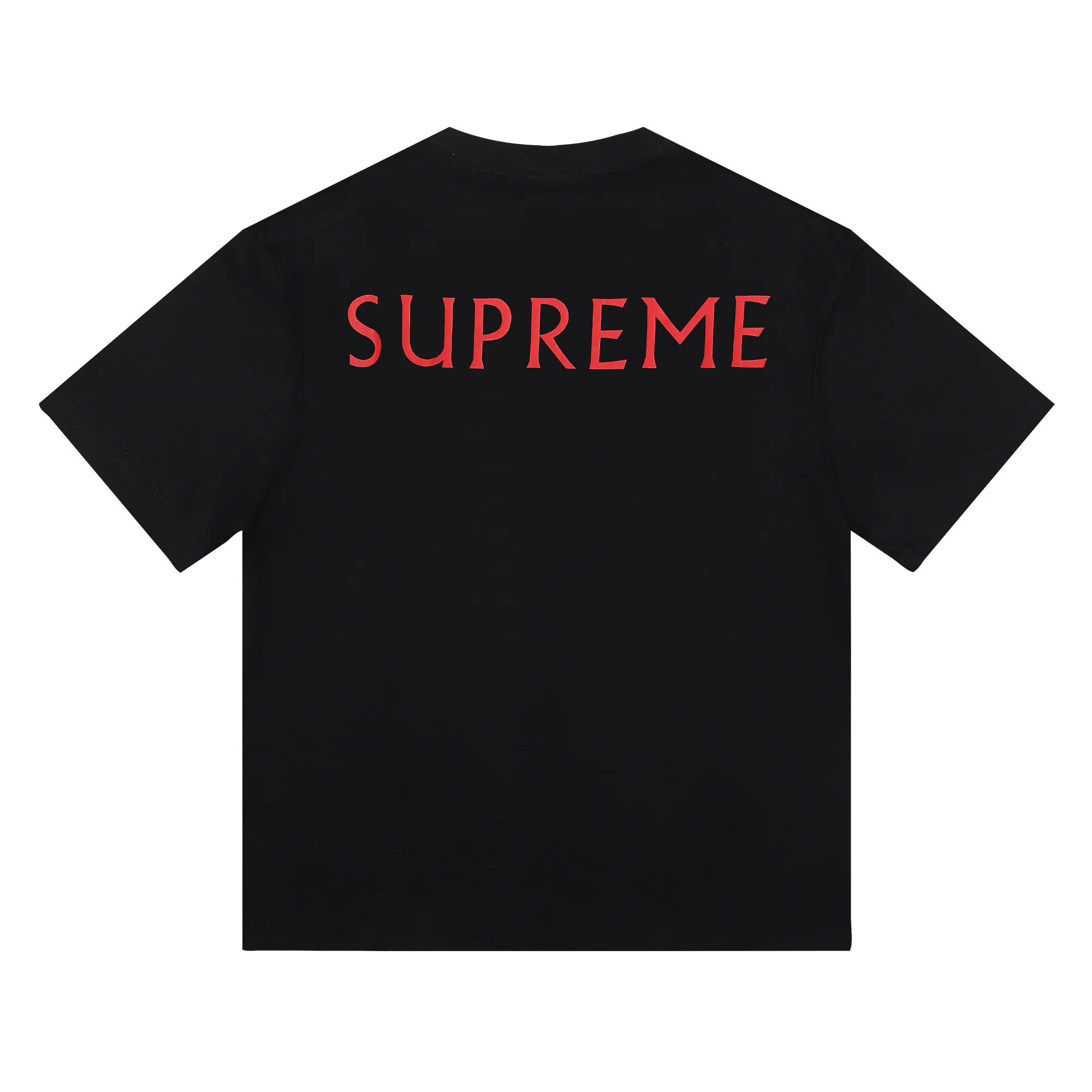 P136 Supreme black goat short sleeve black white size shoulder width chest length S 52 56 70 M 54 58 72 L 56 60 74 XL 58 62 76