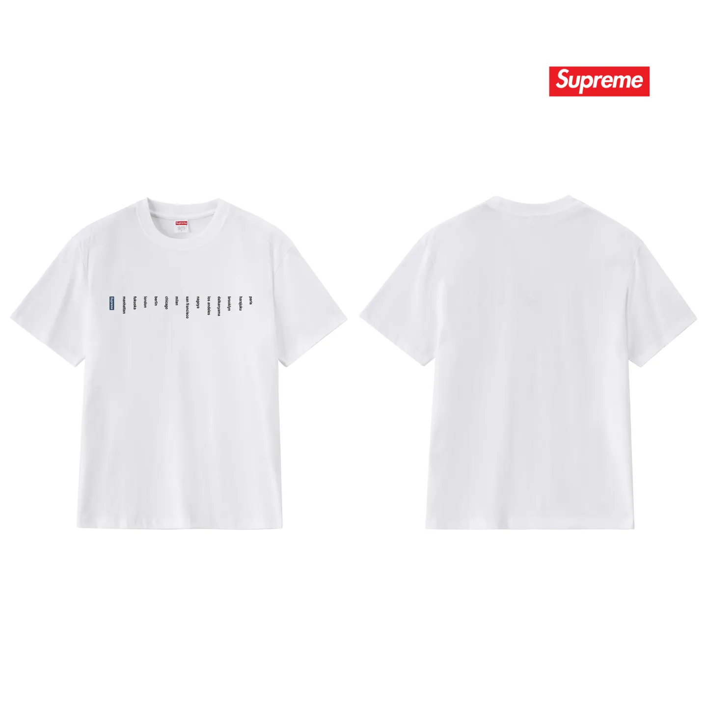 S155 P110💰 Fashion Brand Sup 76SS LOCATION TEE Store City Small Label Short Sleeve T Short Sleeve TEE Loose Loose Fit Made of 260g combed cotton double yarn From fabrics to accessories, all three standards are complete and follow ZP Imported Matsui Company slurry printing will never crack The whole piece is made with a three-needle five-thread process. The collar-shoulder seam-sleeve seam is a double line, which looks more three-dimensional and textured. The process is consistent with the authentic original version, and the classic version is free to compare.