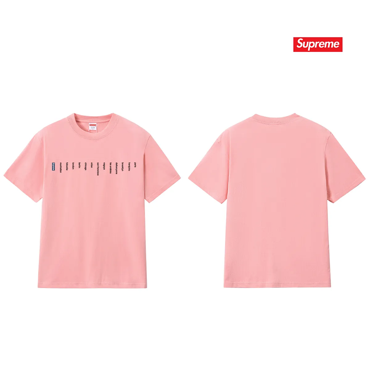 S155 P110💰 Fashion Brand Sup 76SS LOCATION TEE Store City Small Label Short Sleeve T Short Sleeve TEE Loose Loose Fit Made of 260g combed cotton double yarn From fabrics to accessories, all three standards are complete and follow ZP Imported Matsui Company slurry printing will never crack The whole piece is made with a three-needle five-thread process. The collar-shoulder seam-sleeve seam is a double line, which looks more three-dimensional and textured. The process is consistent with the authentic original version, and the classic version is free to compare.
