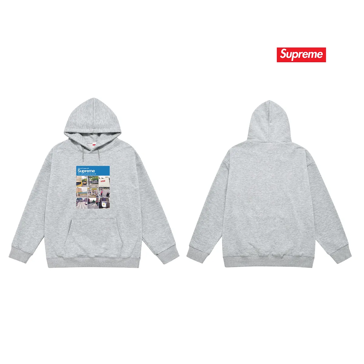 Style number S2006 #terry P160💰 Velvet P170💰 Supreme FW20 Week 1 Verify Tee Logo Google verified printed hooded sweatshirt Made of 400g large terry 430g silver fox velvet (drop shoulder large version) fabric, soft texture and no pilling Imported environmentally friendly printing glue The pattern is bright and three-dimensional Quality 💥Same style for men and women The upper body is trendy Color: black white gray Size: S M L XL XXL
