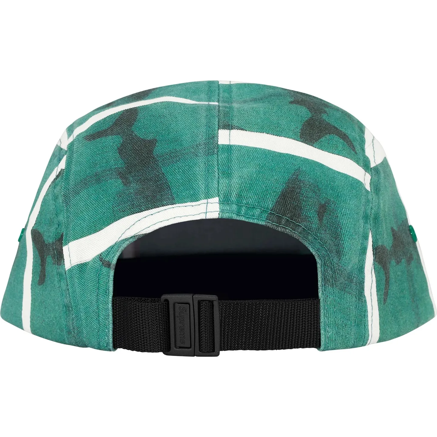N144💰p160 Supreme Damien Hirst Camp Cap Artist Joint Animal Print Baseball Cap Black Green