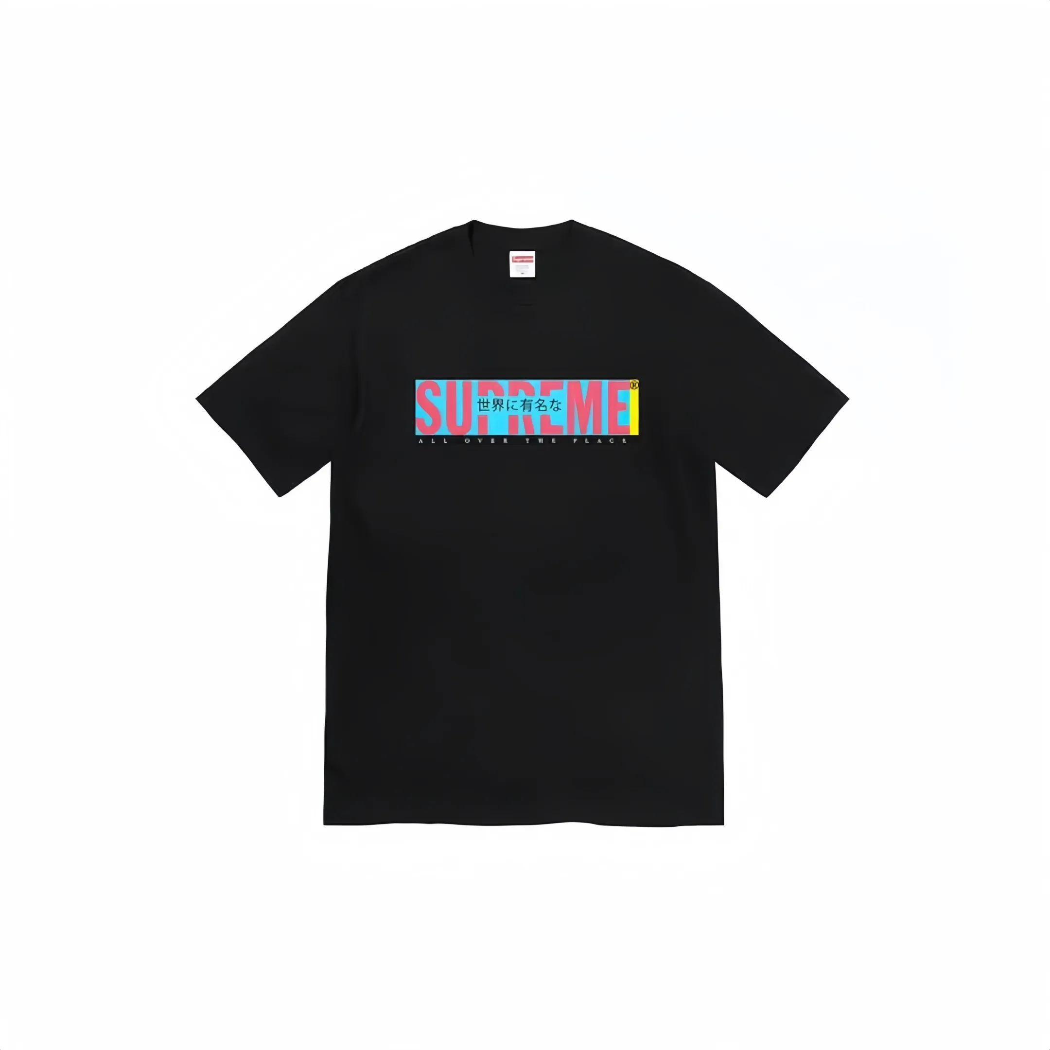 #S64 P110💰 Supreme SS22 Week 1 All Over Tee letter printed short-sleeved T-shirt. The same style for men and women is made of 260g combed cotton double yarn. From fabrics to accessories, all three standards are complete and follow ZP. Imported Matsui company’s slurry printing will never crack. The whole piece is made of three-needle five-thread technology. The neckline-shoulder seam-sleeve seam is double-lined, which looks more three-dimensional and textured.) The same process as the original version, classic version Feel free to compare zp. The whole piece adopts three-needle five-thread craftsmanship (neckline-shoulder seam-sleeve seam double thread, which looks more three-dimensional and textured). It has the same craftsmanship as the original original, classic version. Color: black, white, navy blue, rice dumpling pink, size: S M L XL XXL