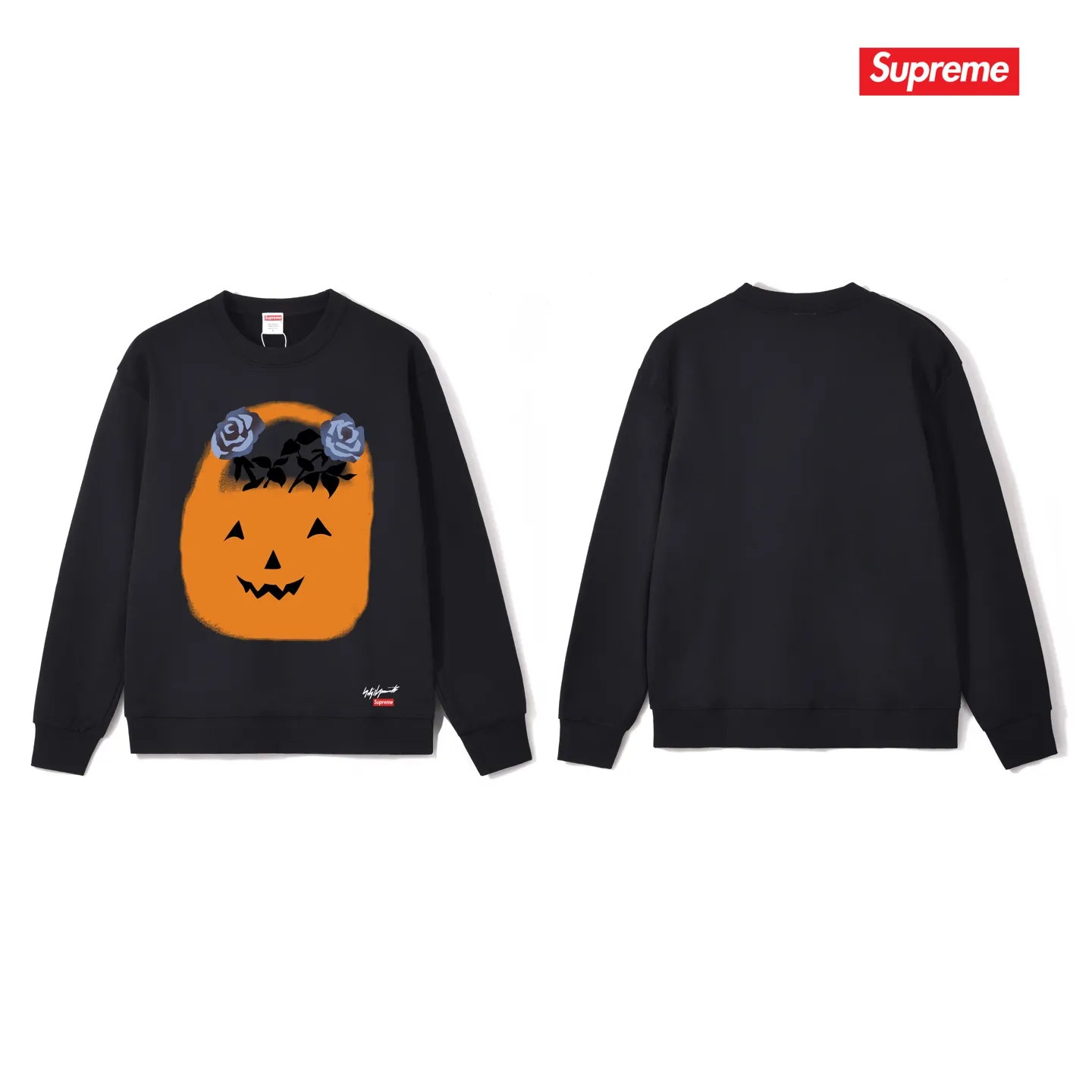 Style No. S1044 #terry p150💰 Velvet 160💰 Supreme FW22 Week 4 x Yohji Yamamoto Yohji Yamamoto joint model round neck sweatshirt Made of 400 grams of large terry (off-shoulder large version) fabric, soft texture and non-pilling Imported environmentally friendly printing glue The pattern is bright and three-dimensional Quality 💥Same style for men and women The upper body is trendy Color: black white gray Size: S M L XL XXL
