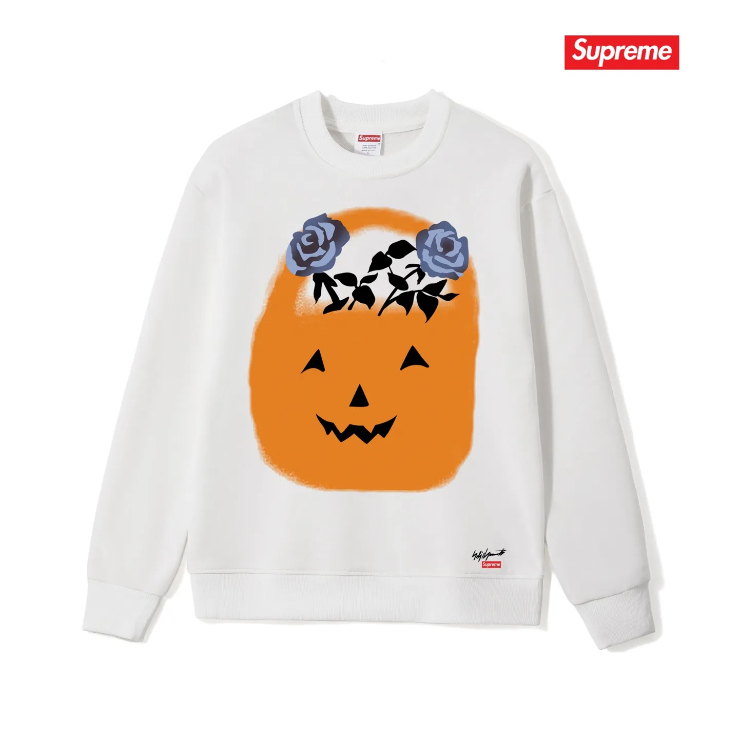 Style No. S1044 #terry p150💰 Velvet 160💰 Supreme FW22 Week 4 x Yohji Yamamoto Yohji Yamamoto joint model round neck sweatshirt Made of 400 grams of large terry (off-shoulder large version) fabric, soft texture and non-pilling Imported environmentally friendly printing glue The pattern is bright and three-dimensional Quality 💥Same style for men and women The upper body is trendy Color: black white gray Size: S M L XL XXL