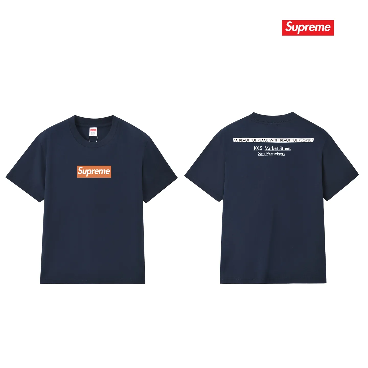 S221 P110💰 Sup 68FW SF BOX LOGO TEE San Francisco co-branded classic printed short-sleeved pure cotton T-shirt for men and women. Loose fit. Made of 260g combed cotton double yarn. All three standards are complete from fabrics to accessories. ZP. Imported Matsui company slurry printing will never crack. The whole piece adopts three-needle five-thread technology. The neckline-shoulder seam-sleeve seam is double-lined, which looks more three-dimensional and textured. The same process as the original version, classic version. Feel free to compare zp. The whole piece adopts three-needle five-thread craftsmanship (neckline-shoulder seam-sleeve seam double thread, which looks more three-dimensional and textured). It has the same craftsmanship as the original original, classic version. Color: black, white, light gray, pink, navy. Size: S M L XL XXL
