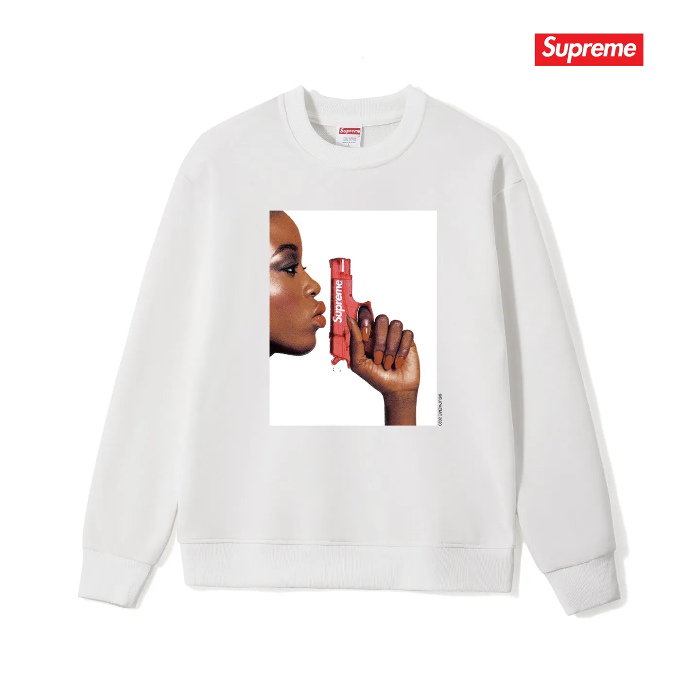 Style No. S1057 #terryp150💰 Velvet 160💰 Supreme SS21 Spiral Tee Spiral Letter Unisex Round Neck Sweatshirt Made of 400g large terry (drop shoulder large version) fabric, soft texture and no pilling Imported environmentally friendly printing glue The pattern is bright and three-dimensional Quality 💥 Unisex The upper body is trendy Color: Black White Gray Size: S M L XL XXL