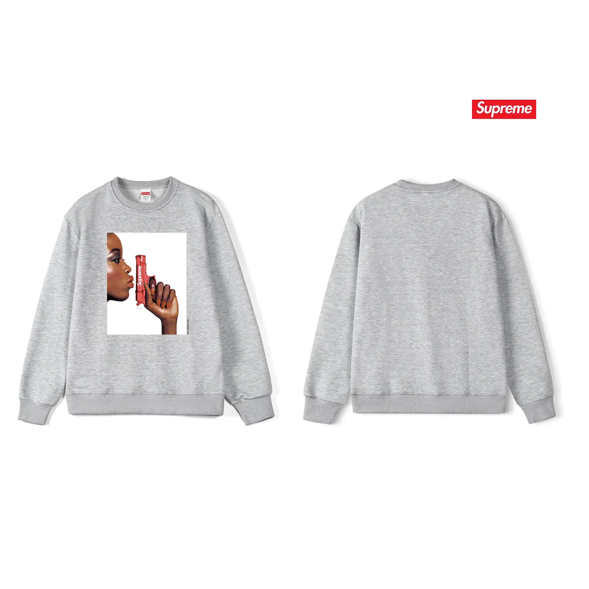 Style No. S1057 #terryp150💰 Velvet 160💰 Supreme SS21 Spiral Tee Spiral Letter Unisex Round Neck Sweatshirt Made of 400g large terry (drop shoulder large version) fabric, soft texture and no pilling Imported environmentally friendly printing glue The pattern is bright and three-dimensional Quality 💥 Unisex The upper body is trendy Color: Black White Gray Size: S M L XL XXL