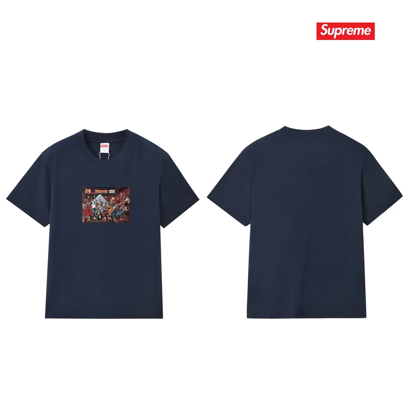 S203 P110💰 Supreme 25SS Ernie Barnes artist oil painting short-sleeved T-shirt loose fit using 260 grams of combed cotton double yarn, all three standards from fabrics to accessories are complete ZP imported Matsui company slurry printing will never crack The whole piece is made of three-needle five-thread technology (neckline-shoulder seam-sleeve seam double line, looks more three-dimensional and textured) consistent with the original version, classic version Feel free to compare zp. The whole piece adopts three-needle five-thread craftsmanship (neckline-shoulder seam-sleeve seam double thread, which looks more three-dimensional and textured). It has the same craftsmanship as the original original, classic version. Color: black, white, light gray, pink, navy. Size: S M L XL XXL