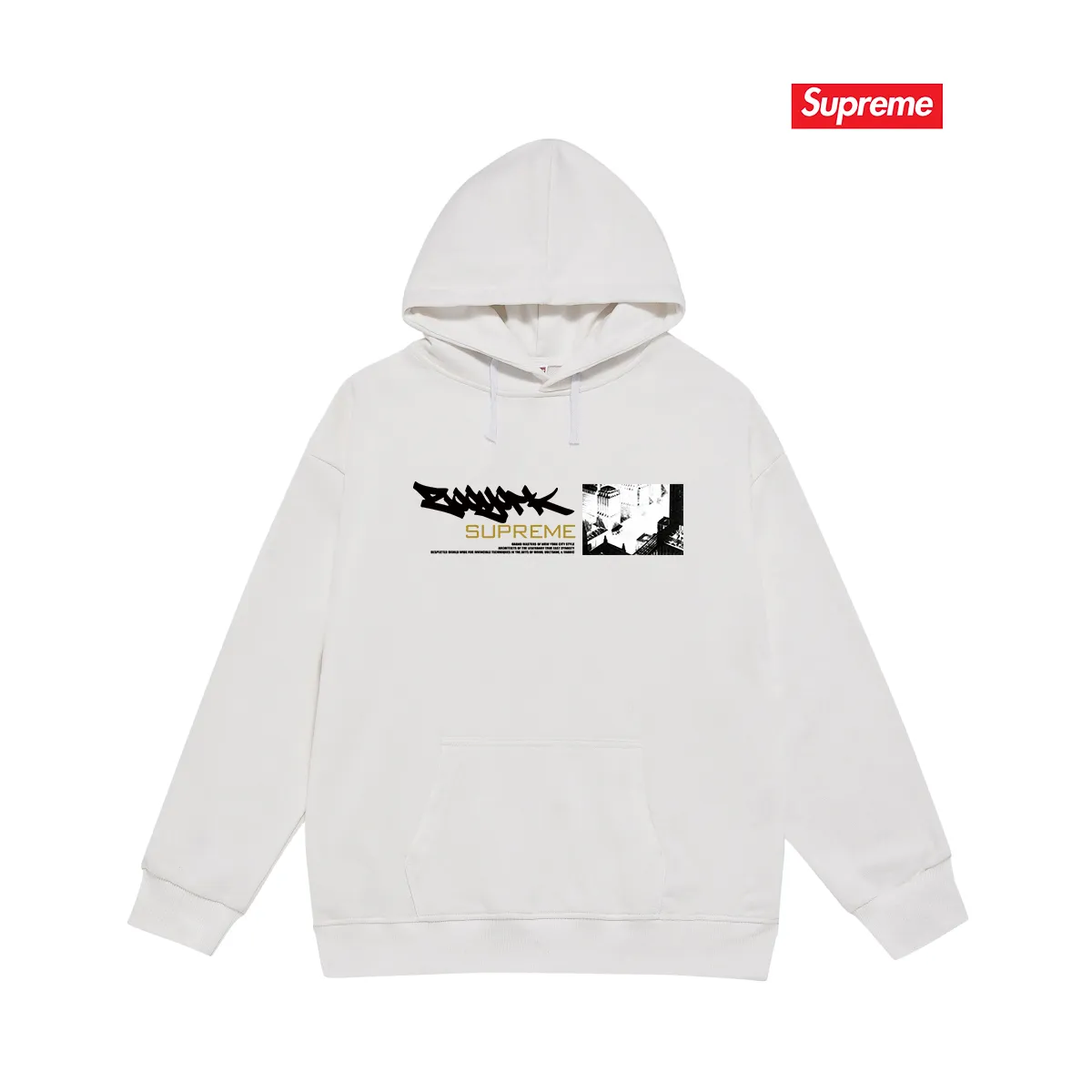 Style No. S2234 #terry P160💰 Velvet P170💰 Supreme Zoo York co-branded model SS25 WEEK17 Dynasty Tee chest printed hooded sweatshirt Made of 400g large terry 430g silver fox velvet (drop shoulder large version) fabric, soft texture and no pilling, imported environmentally friendly printing glue, bright and three-dimensional pattern, quality 💥Same style for men and women, the upper body is trendy Color: Black White Gray Size: S M L XL XXL