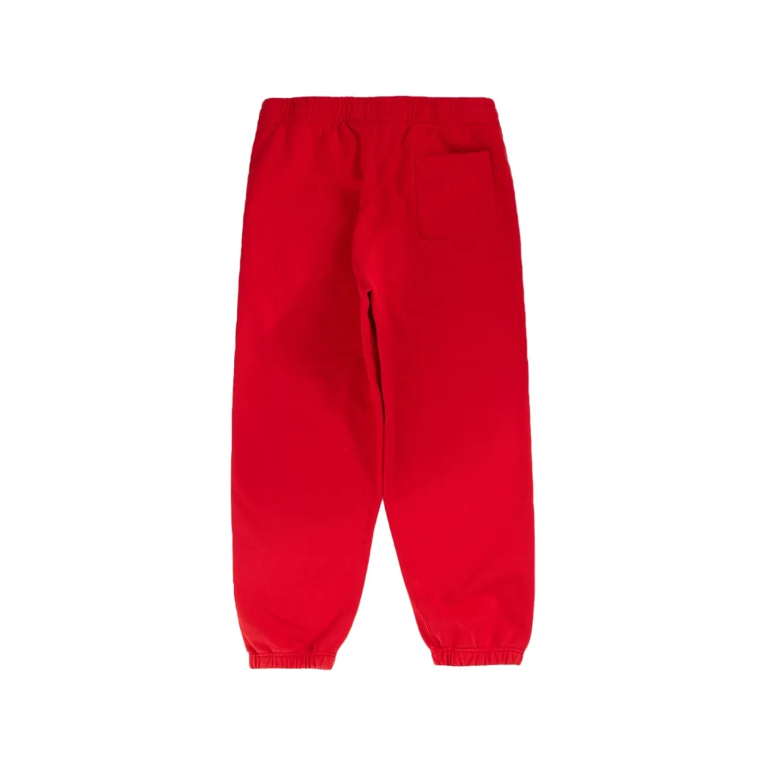 S516💰p290 Top version Supreme 22FW Satin Applique Sweatpant patch embroidered large logo plus velvet sweatpants. For those of us who focus on top Supreme, this sweatpants is naturally available at hand. ZP purchase and pattern making operation 1. Fabric: ZP testing, custom woven and dyed, pure cotton 430G plus velvet main fabric, horizontal cutting 2. Embroidery: embroidery equipment The BEKS-Y924 machine is used for operation (a level higher than Tajima embroidery machine). The embroidery thickness, saturation and size are all consistent with ZP. 3. Sewing process: Four-needle and six-thread boneless splicing technology is used in twelve places of the whole garment. Processed by a senior foreign trade factory (cannot be done by ordinary factories) 4. Customized ZP main label/washing mark/tag/packaging bag (equipped with an extra large thickened handbag) Color: black and white/black/grey/navy/red/green/brown Size: S/M/L/XL