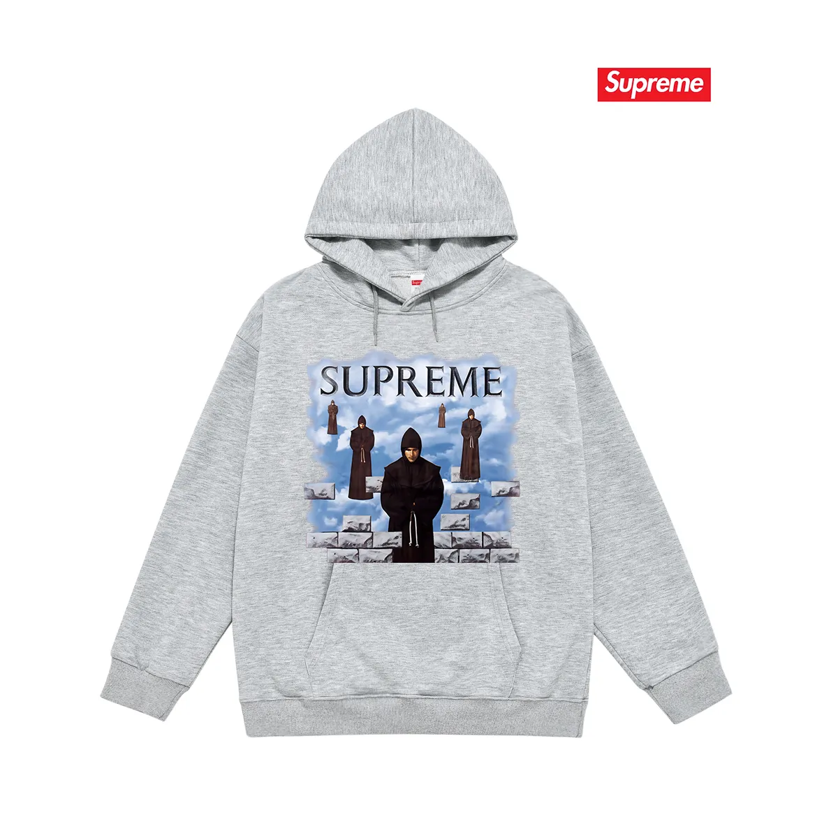 Style No. S2050 #terry P160💰 Velvet P170💰 Supreme Week 17 Bandana Box Logo Tee Cashew flower logo printed hooded sweatshirt Made of 400g large terry 430g silver fox velvet (drop shoulder large version) fabric, soft texture and no pilling Imported environmentally friendly printing glue The pattern is bright and three-dimensional Quality 💥Same style for men and women The upper body is trendy Color: black white gray Size: S M L XL XXL
