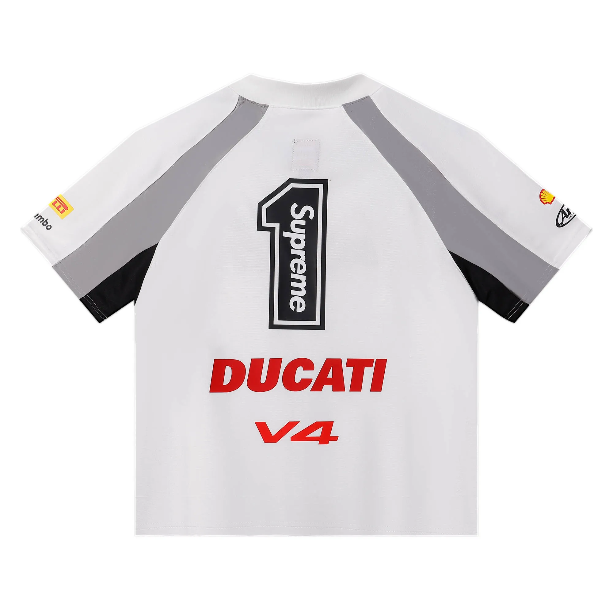 P170 Supreme Ducati Soccer Jersey Ducati joint jersey short-sleeved Size S M L XL Length 71-73-75-77 Bust 56-58-60-62